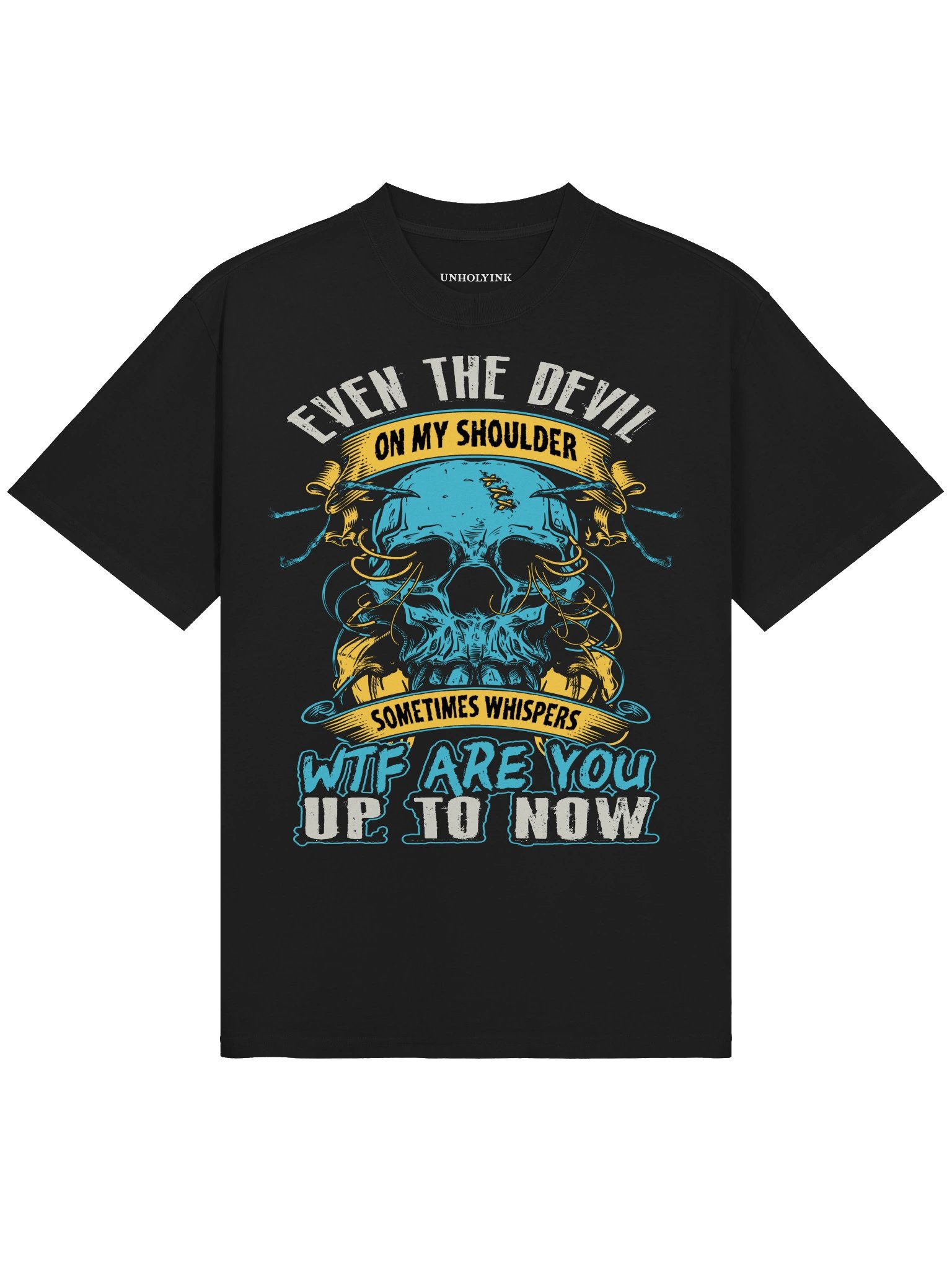 EVEN THE DEVIL ON MY SHOULDER — Skull Oversized Tee product image (2)