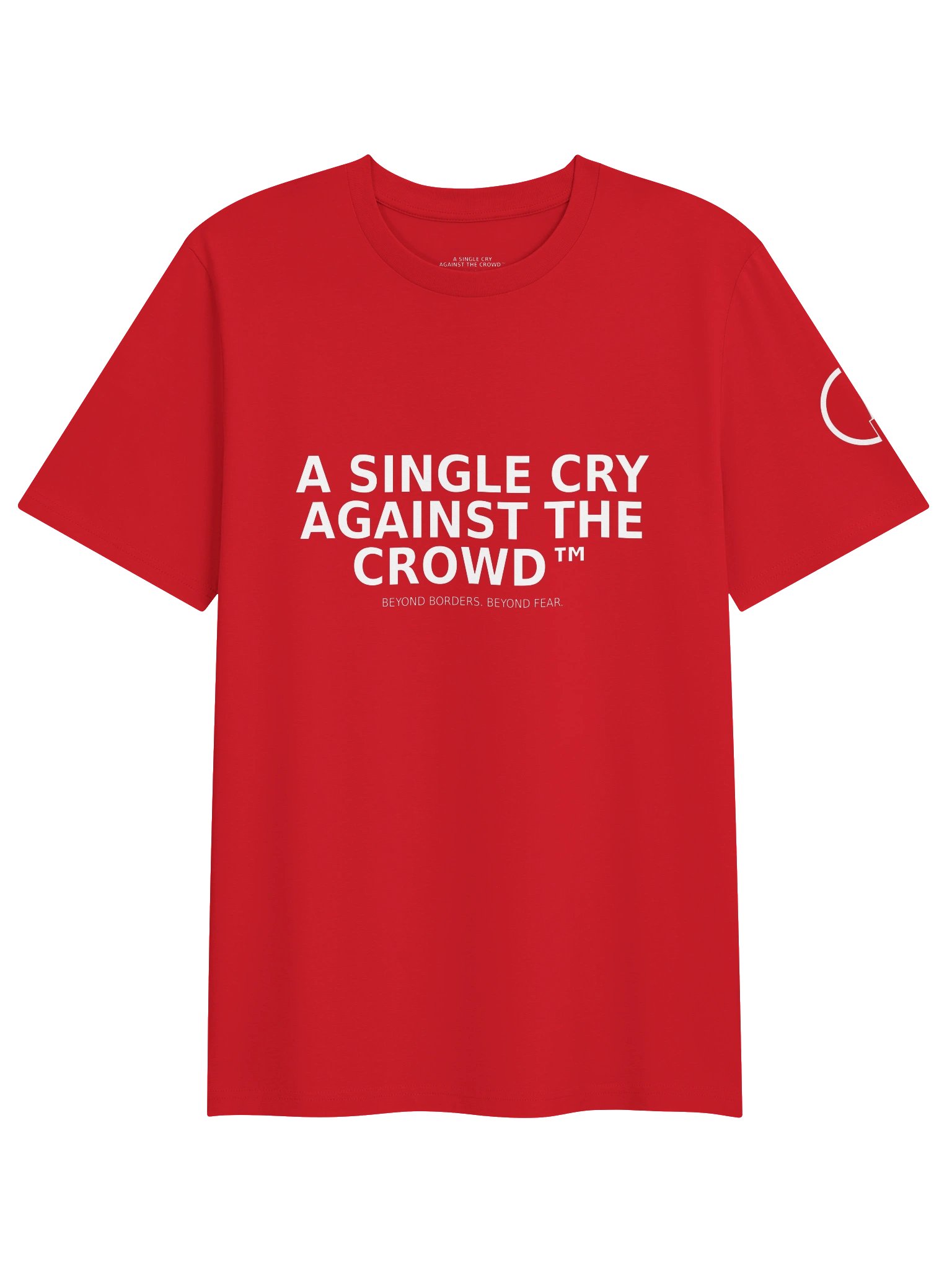 A Single Cry Against the Crowd™ — Signature Organic Red T-Shirt product image (1)