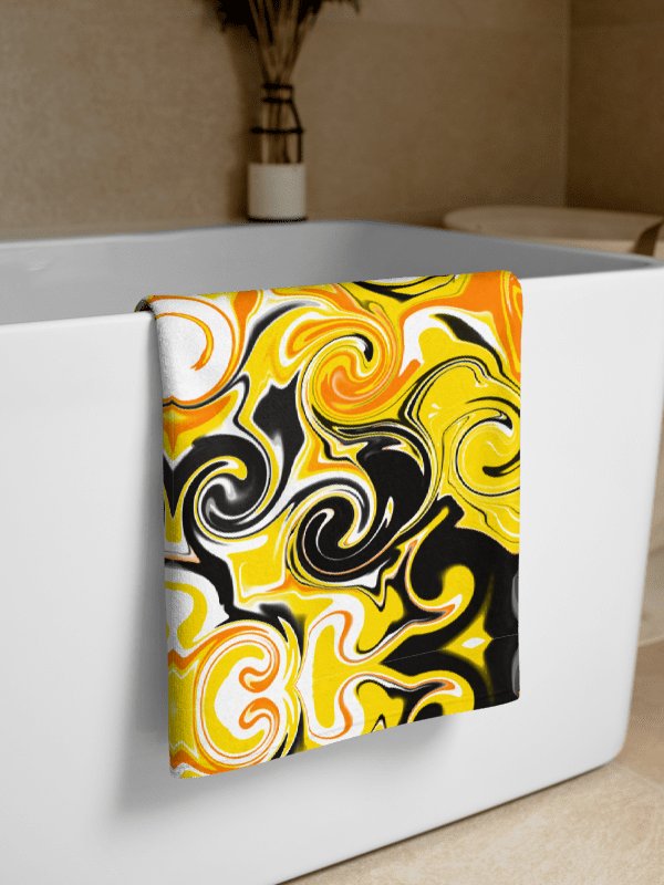 Yellow Swirl Sublimated Towel product image (2)