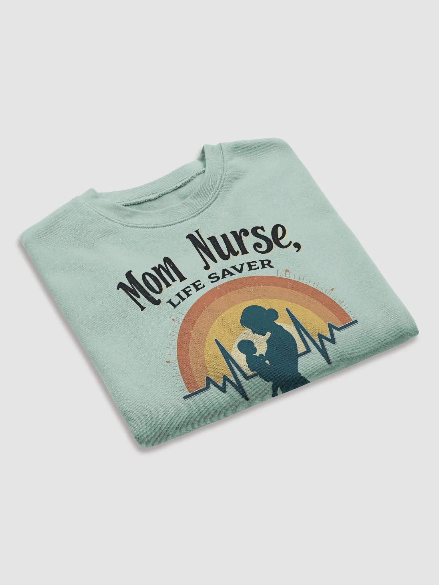 Rainbow Nurse Mom Crop Sweatshirt product image (13)