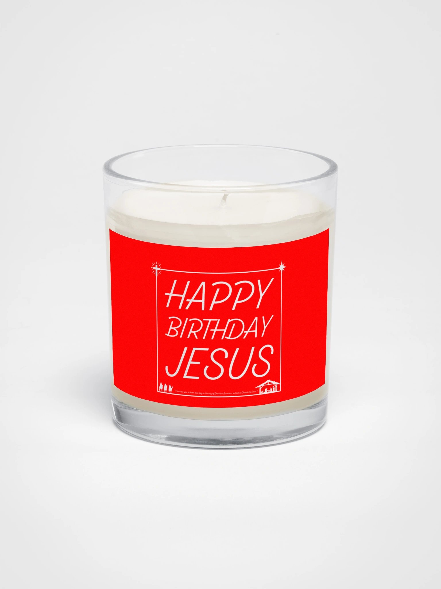 Happy Birthday Jesus Luke 2:11 Candle product image (1)