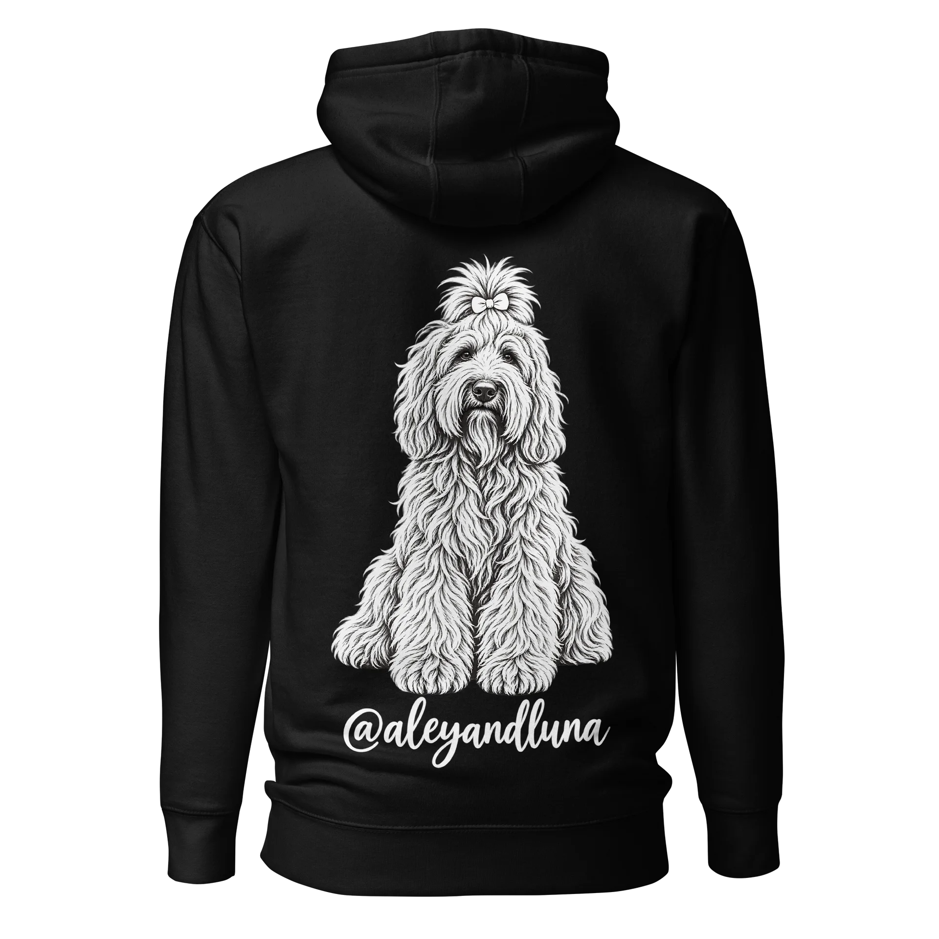 Fluffy Bow Dog Line Art Hoodie product image (1)