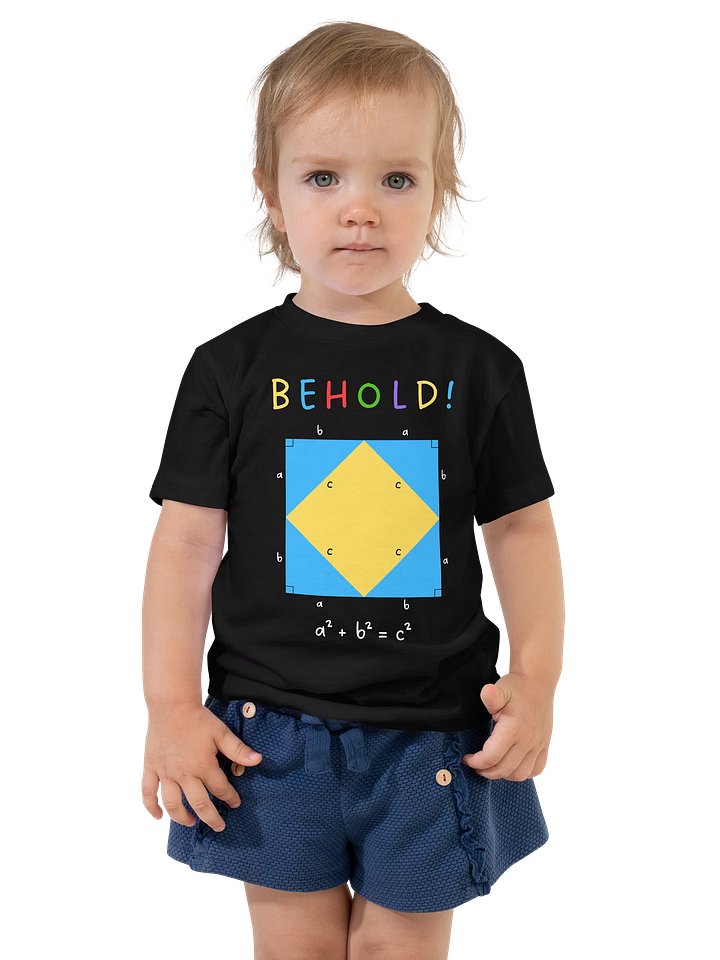 Behold! The Pythagorean Theorem - Math Toddler T-Shirt in Black product image (1)
