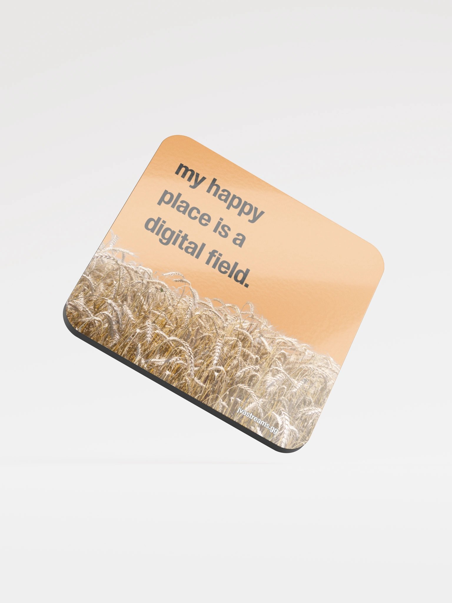 Happy Place Glossed Cork Coaster product image (1)