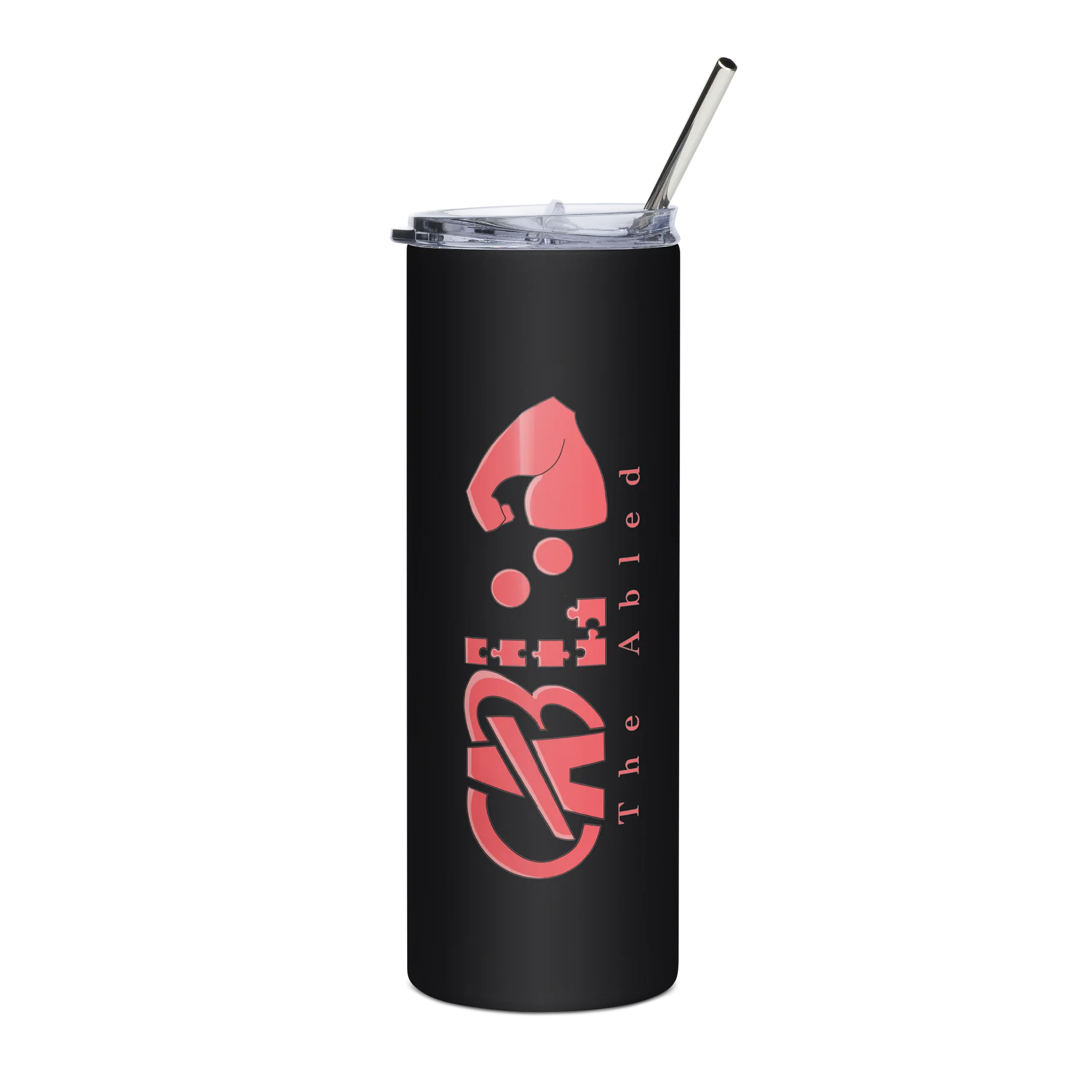 Pink Puzzle Graphic Stainless Steel Tumbler product image (1)