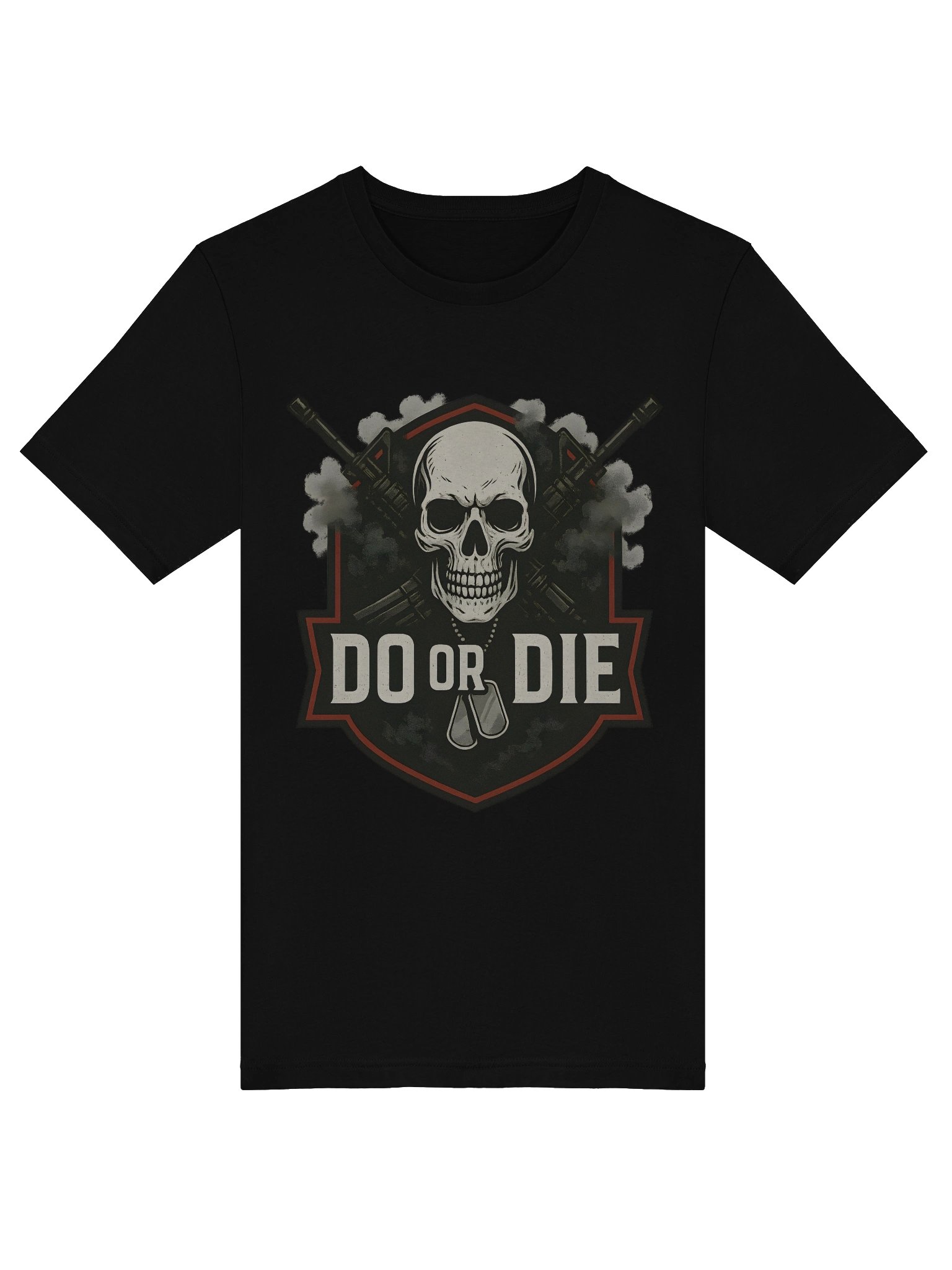 Intense Skull and Rifles Graphic T-Shirt product image (45)