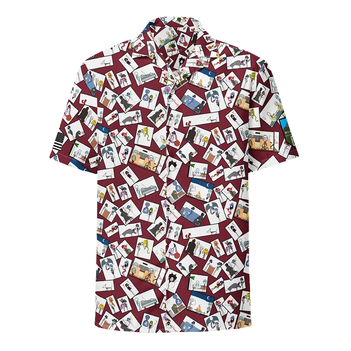 Sticks & Demons Hawaiian Shirt DkRed product image (1)