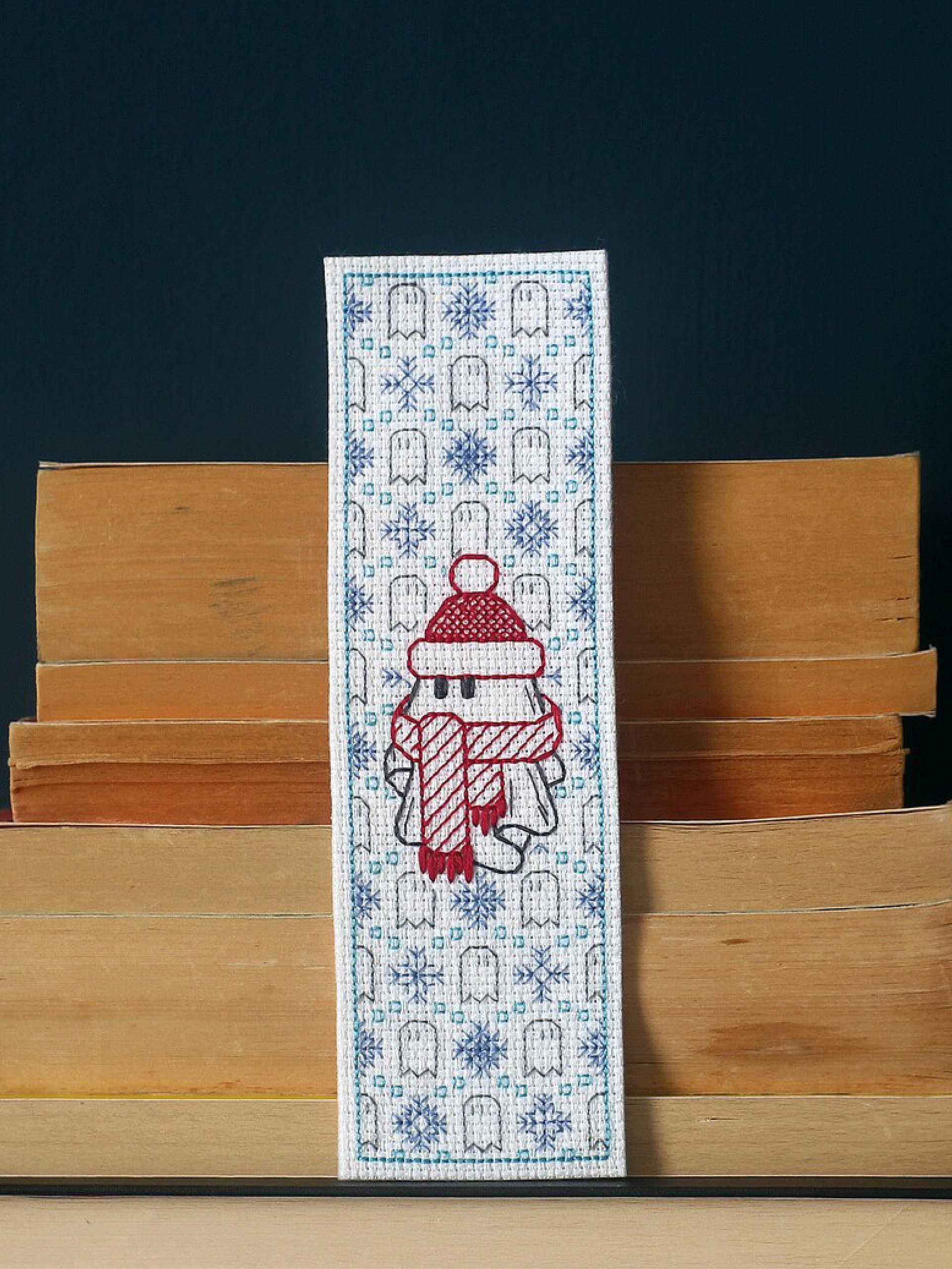 Holiday Spirit Bookmark • Blackwork Cross Stitch Pattern • PDF Digital Download product image (5)