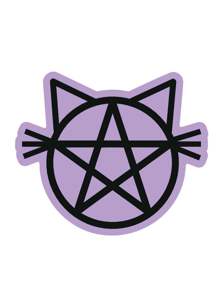 Pentacle of Purr-tection magnet (purple version) product image (1)