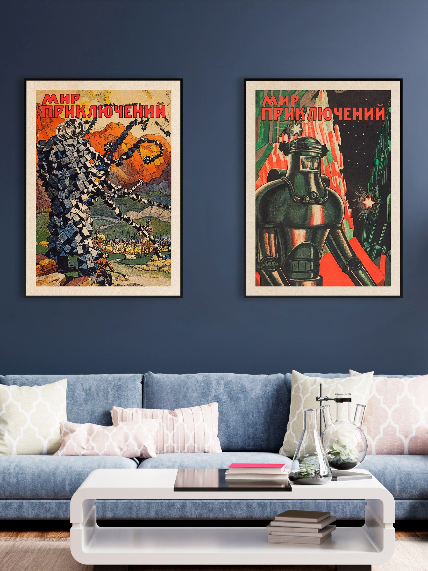 Soviet retro sci-fi, USSR 1930 — Soviet retro sci-fi poster, vintage soviet print, soviet space product image (2)