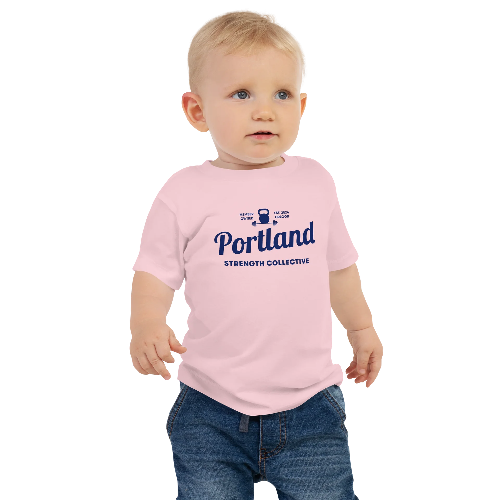 Baby PSC "Say Cheese" Tee (Blue Logo) product image (1)