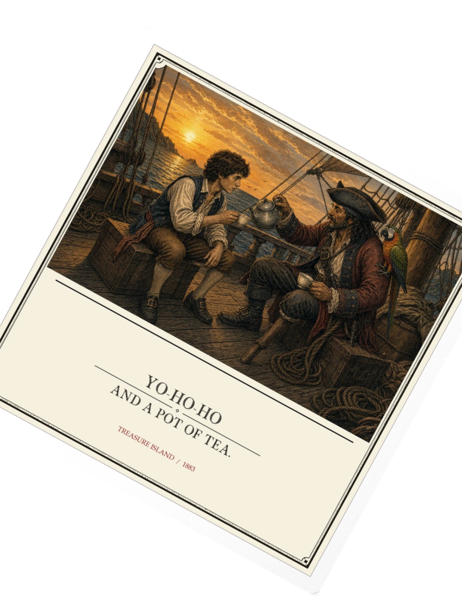 Yo Ho Ho Pot Tea -- Treasure Island Sticker product image (2)