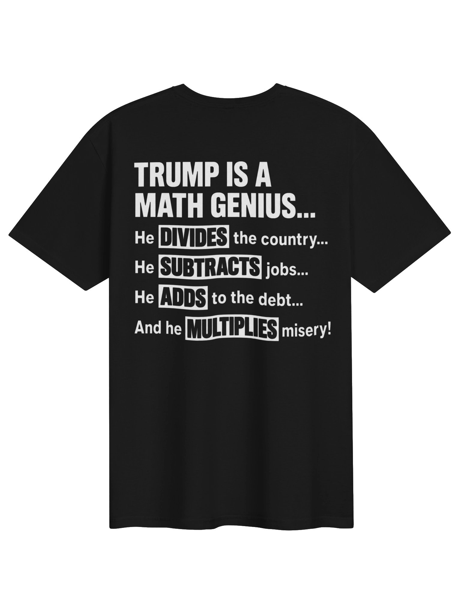 Trump Is a Math Genius – Funny Political Satire T-Shirt product image (1)