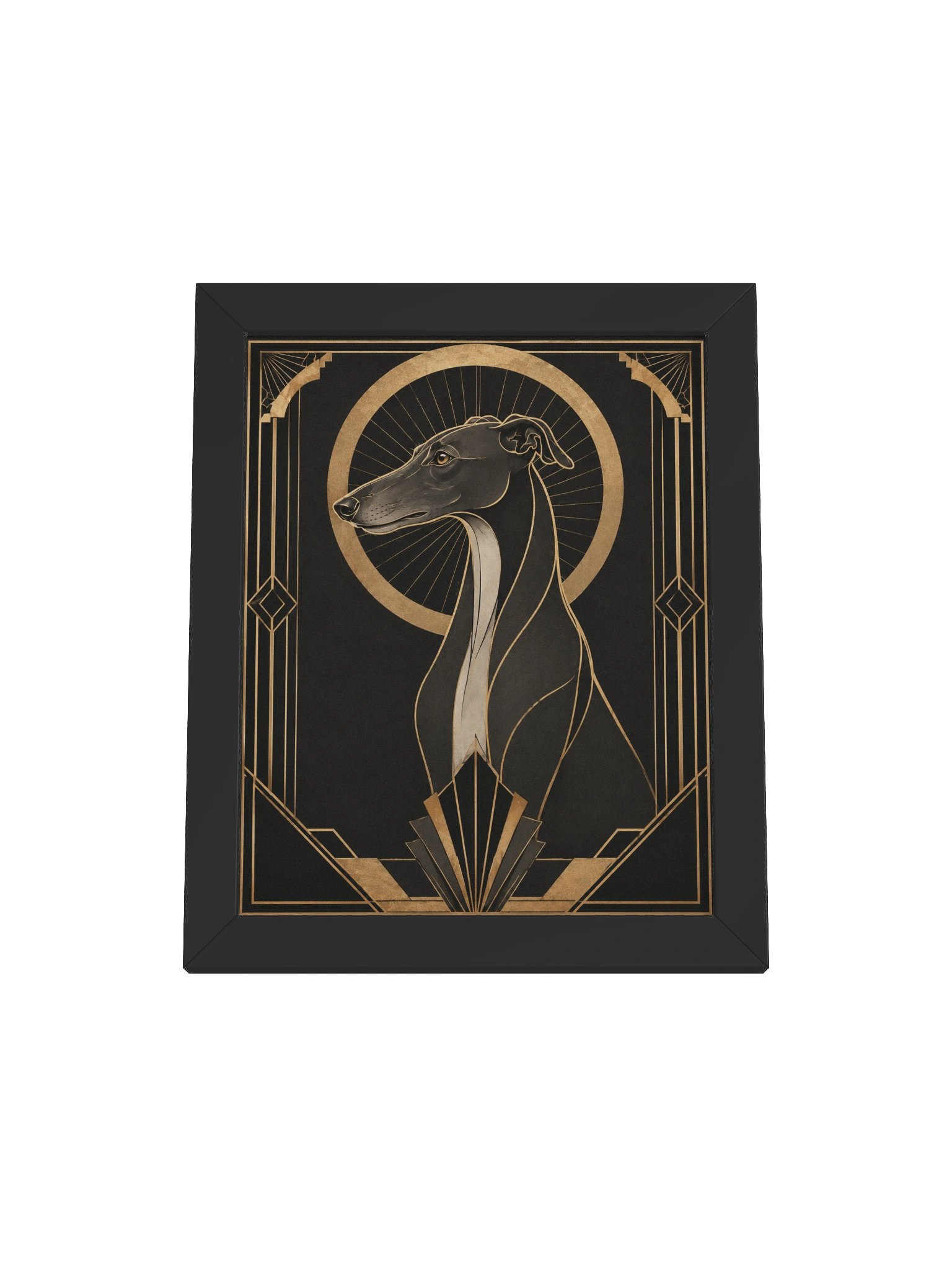 Art Deco Greyhound Elegance Poster product image (1)