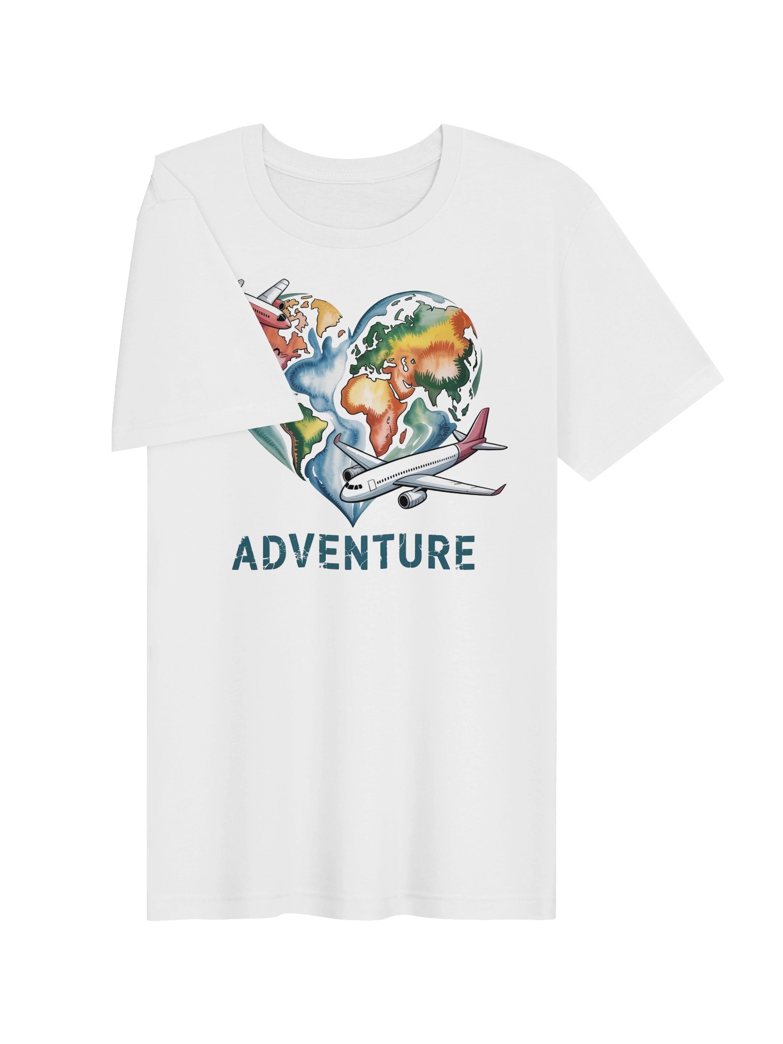 Adventure Awaits World Travel T-Shirt | Wanderlust Globe Tee product image (3)