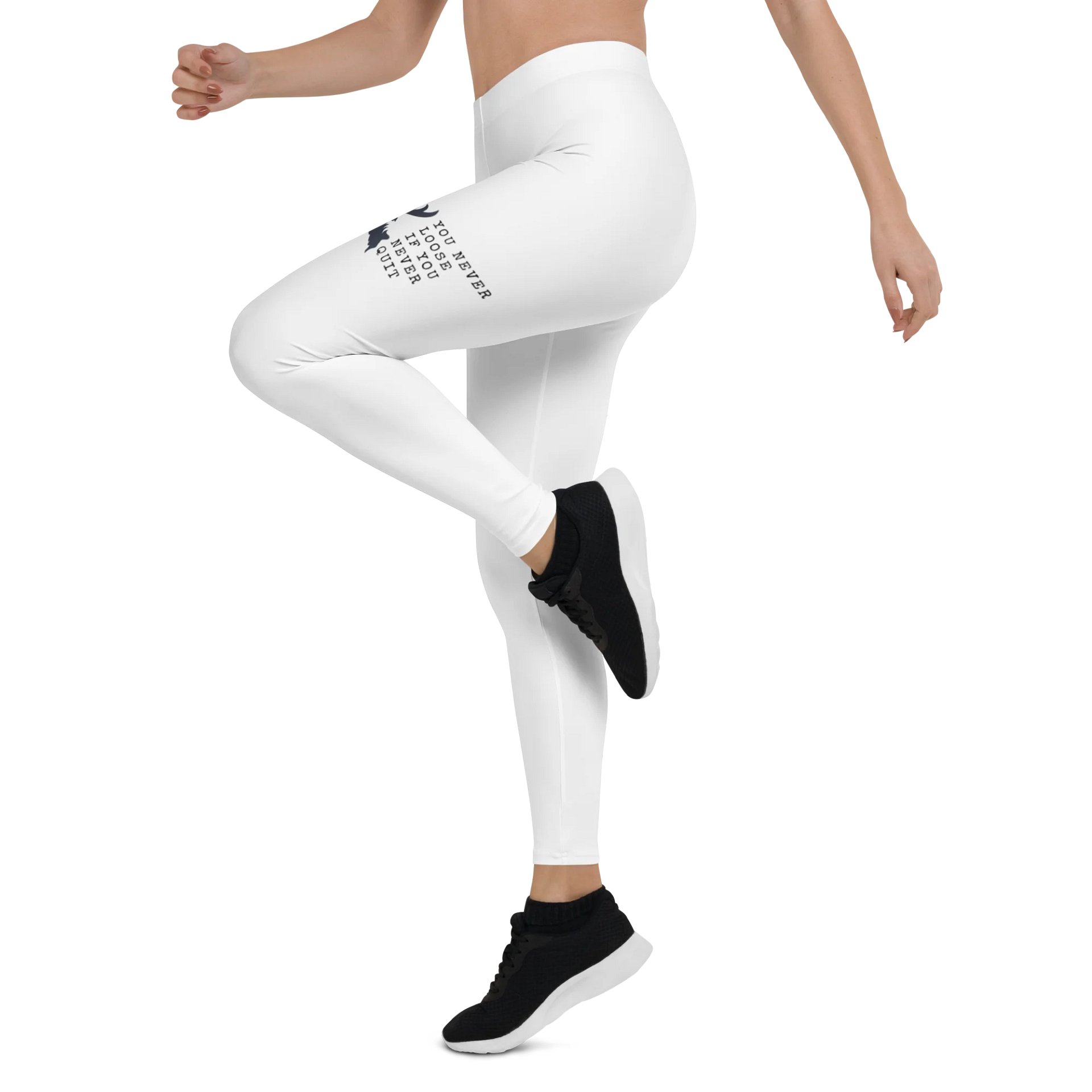 White Yoga Pants - Never Give Up product image (5)