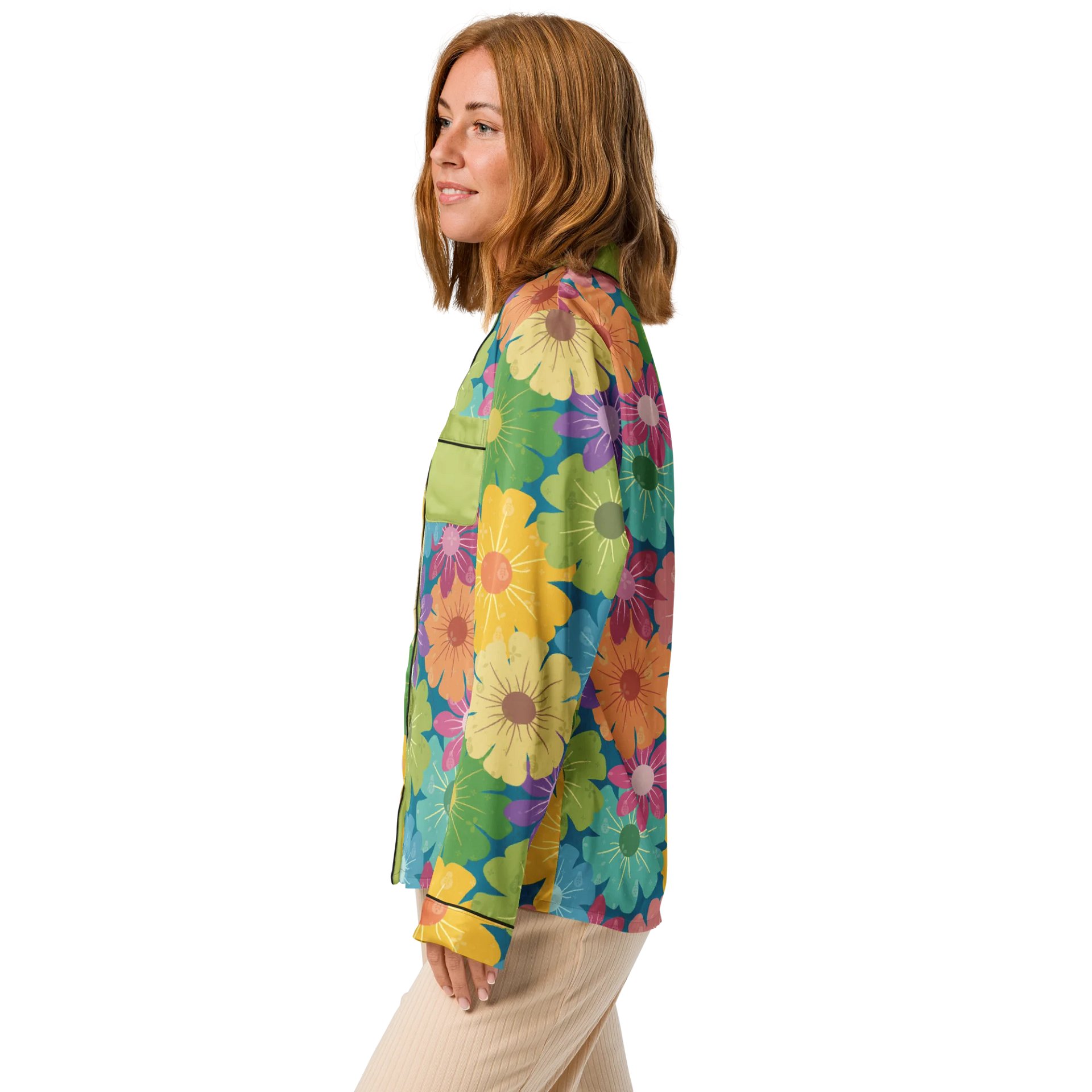 Blossom Bliss Women's Long Sleeve Pajama Top product image (4)
