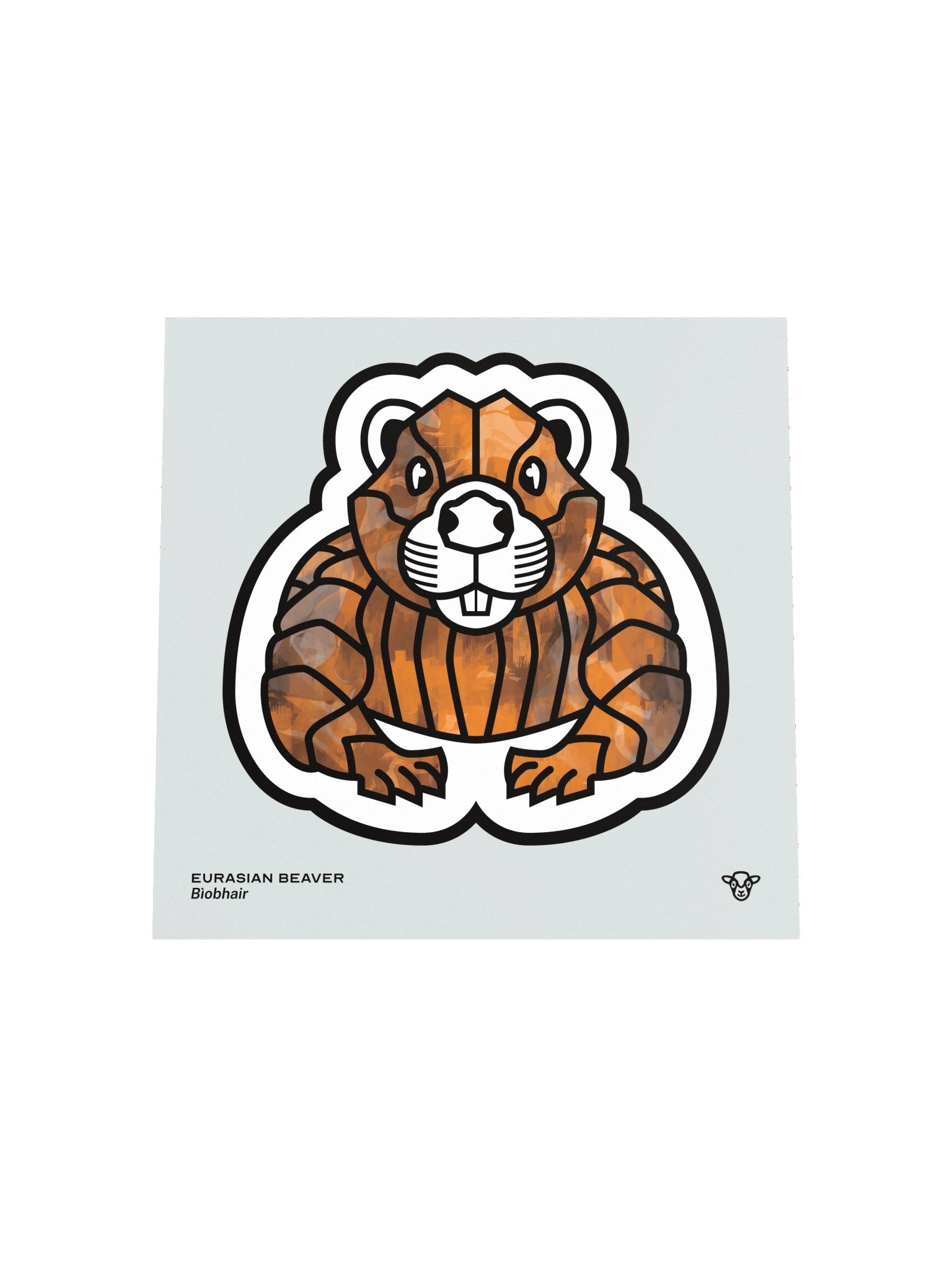 Eurasian Beaver Matte Square Print product image (4)