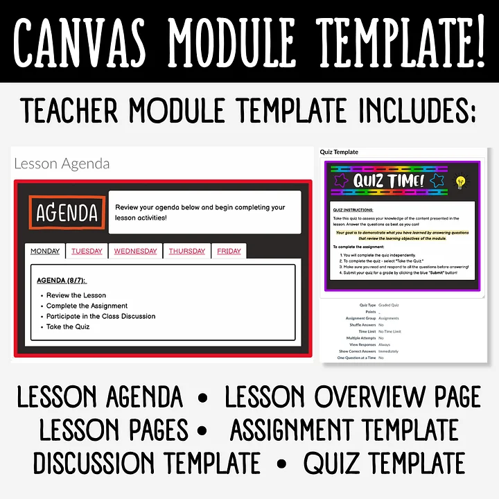 Canvas LMS Template - MODULE - Multicolored - 100% Customizable product image (2)