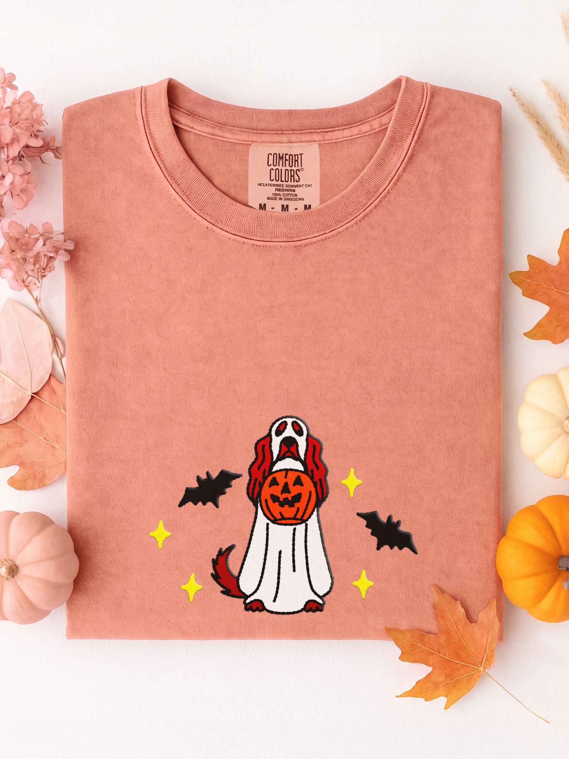 Halloween Irish Setter Embroidered T-Shirt product image (1)