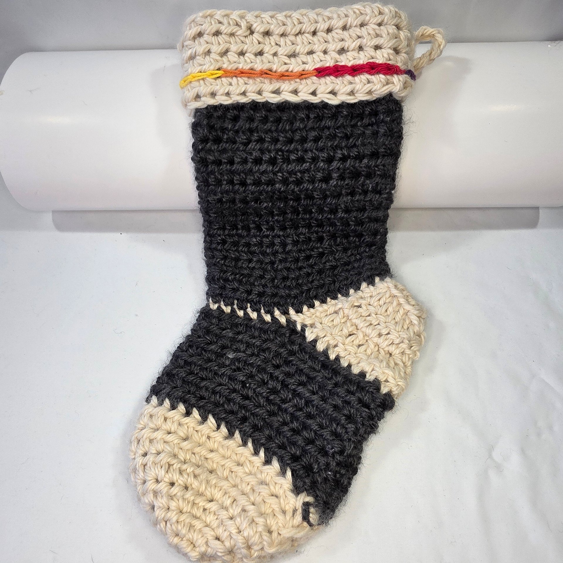 Crochet Pride Holiday Stocking: LGBTQIA, Holiday or Christmas Gift, Handmade product image (3)