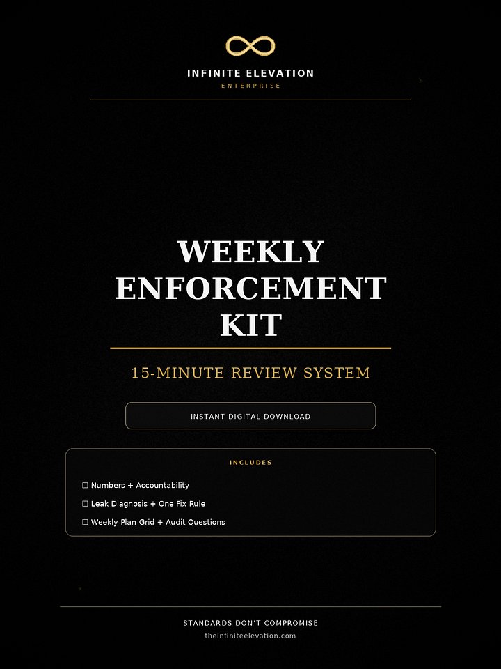 Weekly Enforcement Kit (15-Minute Review System) + Copy of Personal Growth Planner (pdf) product image (1)
