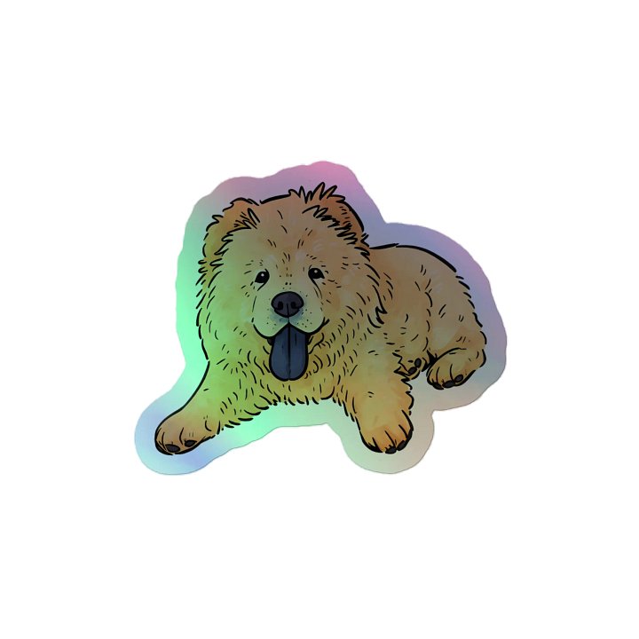 Fluffy Pie Tongue Out Holo Sticker product image (2)