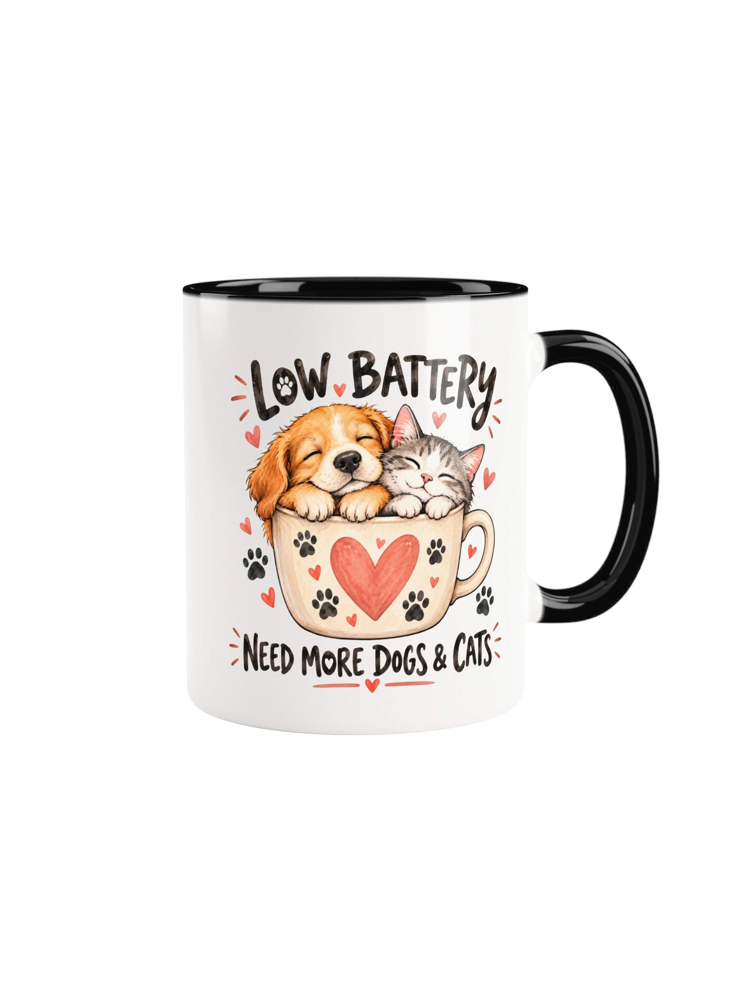 Low Battery Need More Dogs and Cats Coffee Mug product image (1)
