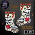 Traditional Tattoo Flash Second Edition Green Trim Christmas Stocking Pattern Set