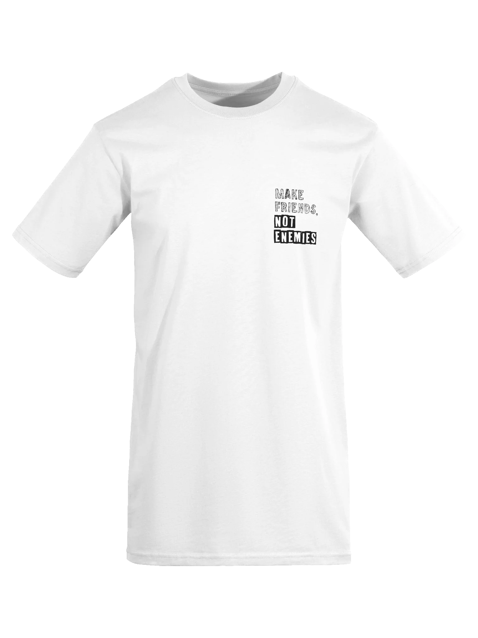 Make Friends Not Enemies White Tee product image (1)