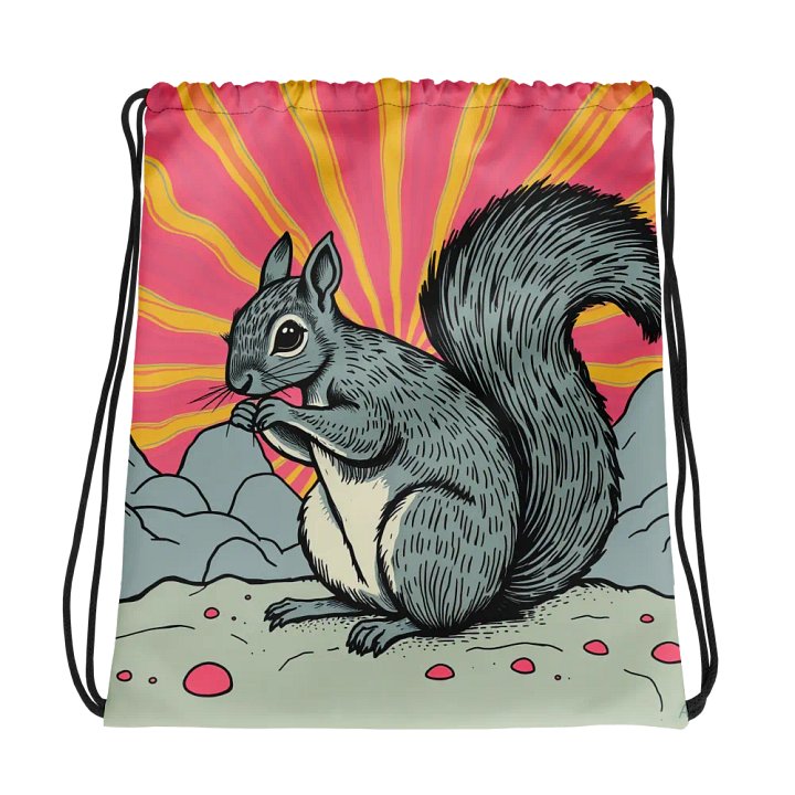 Radiant Ray Squirrel Drawstring Bag product image (1)