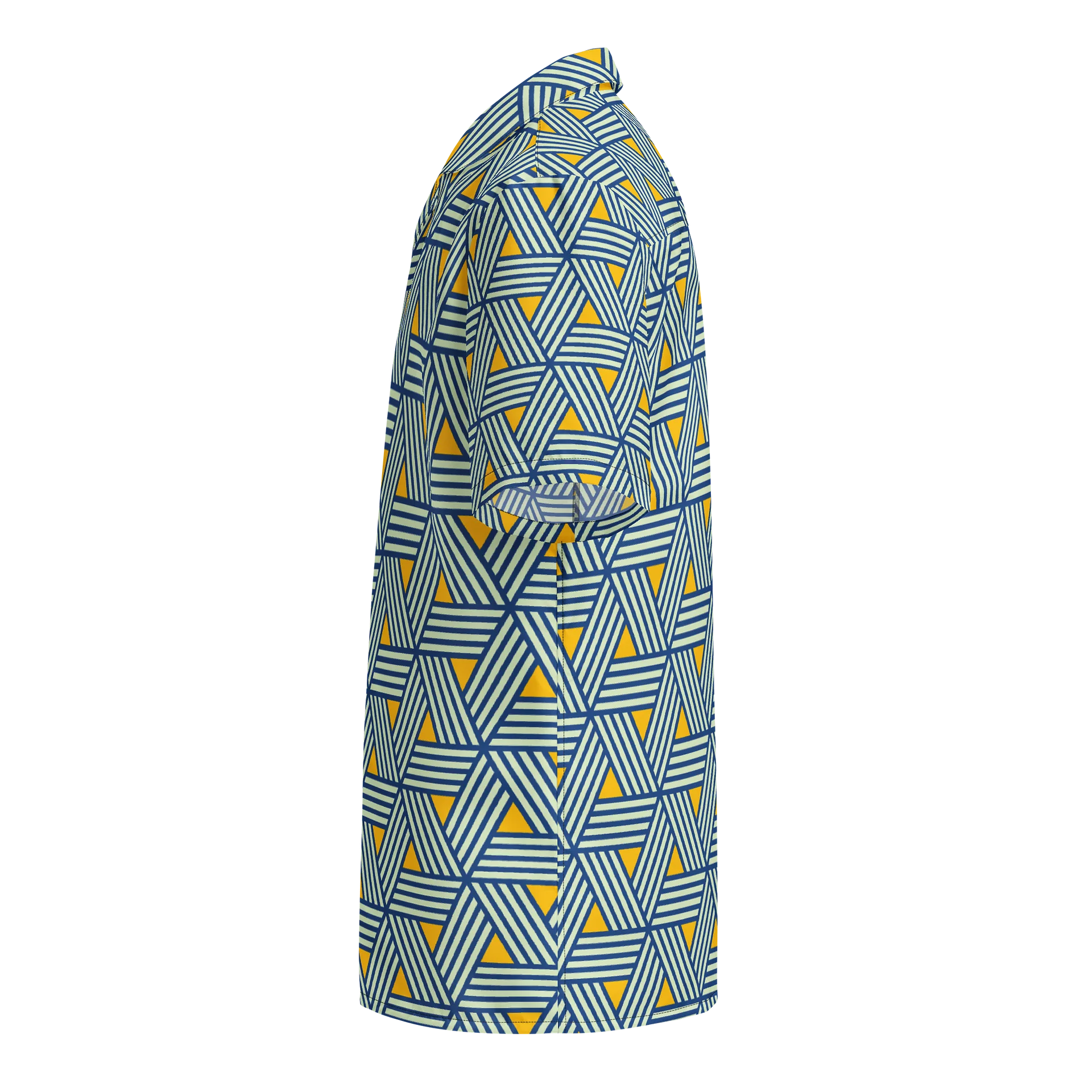 Blue Geometric Mosaic Hawaiian Shirt product image (3)