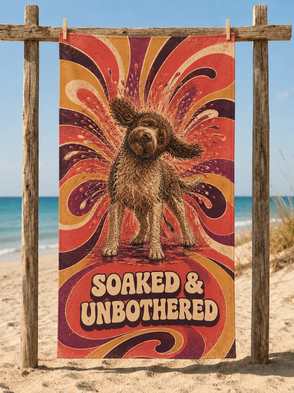 Soaked & Unbothered Beach Towel product image (1)