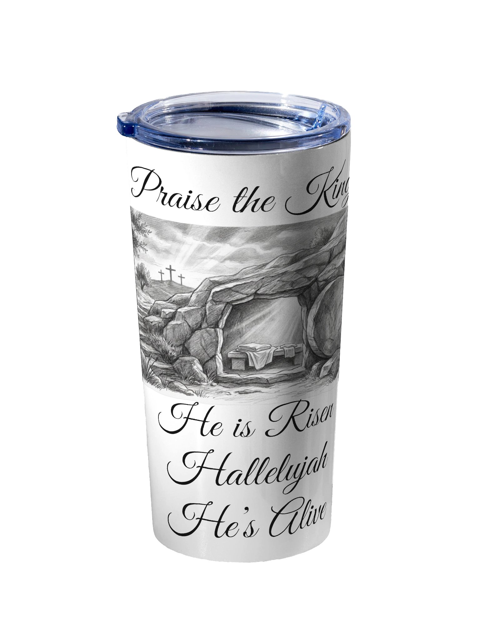 "He Is Risen" Resurrection Scene Stainless Steel Travel Mug product image (2)