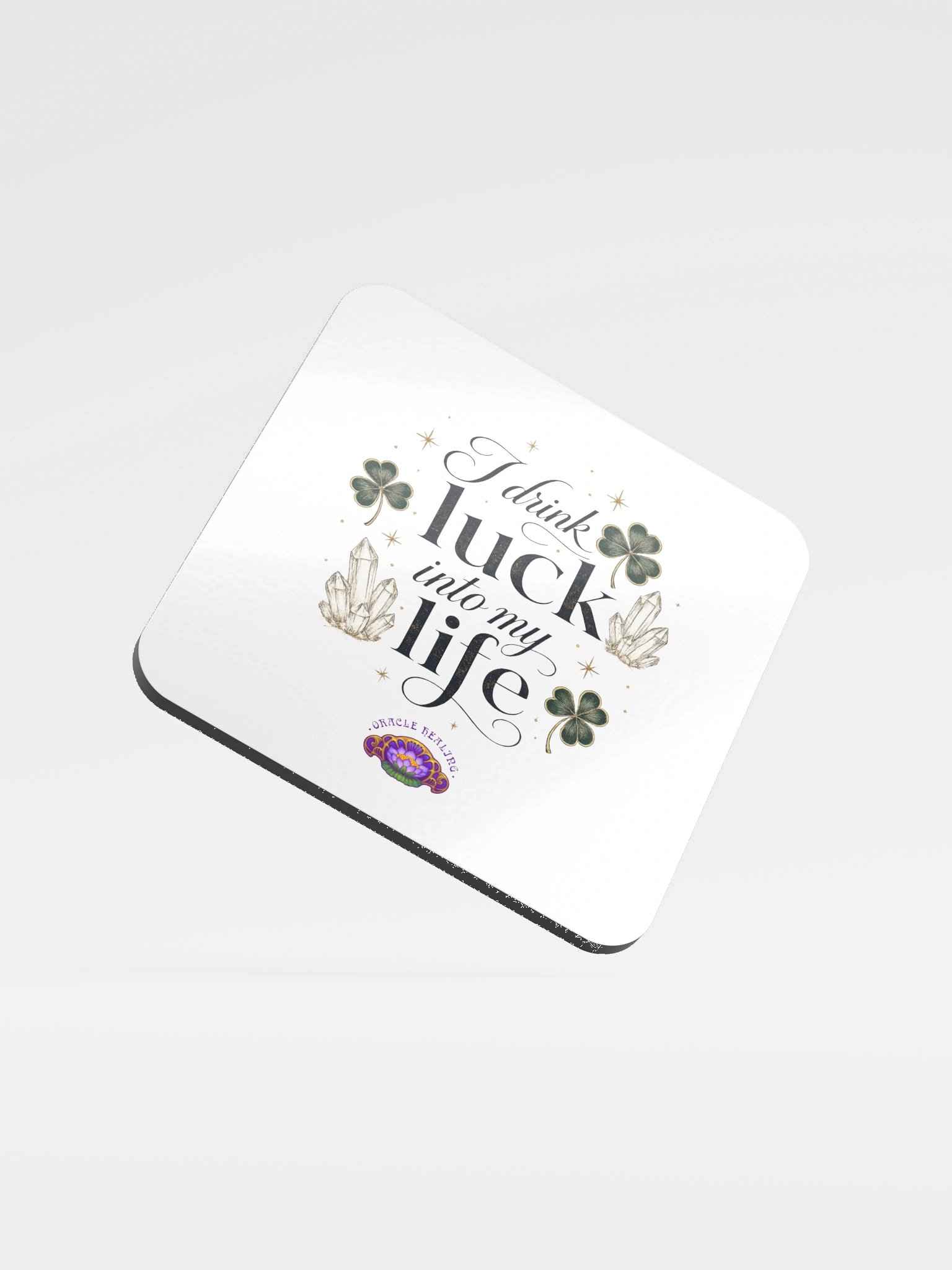Clear bad luck spell coaster product image (1)