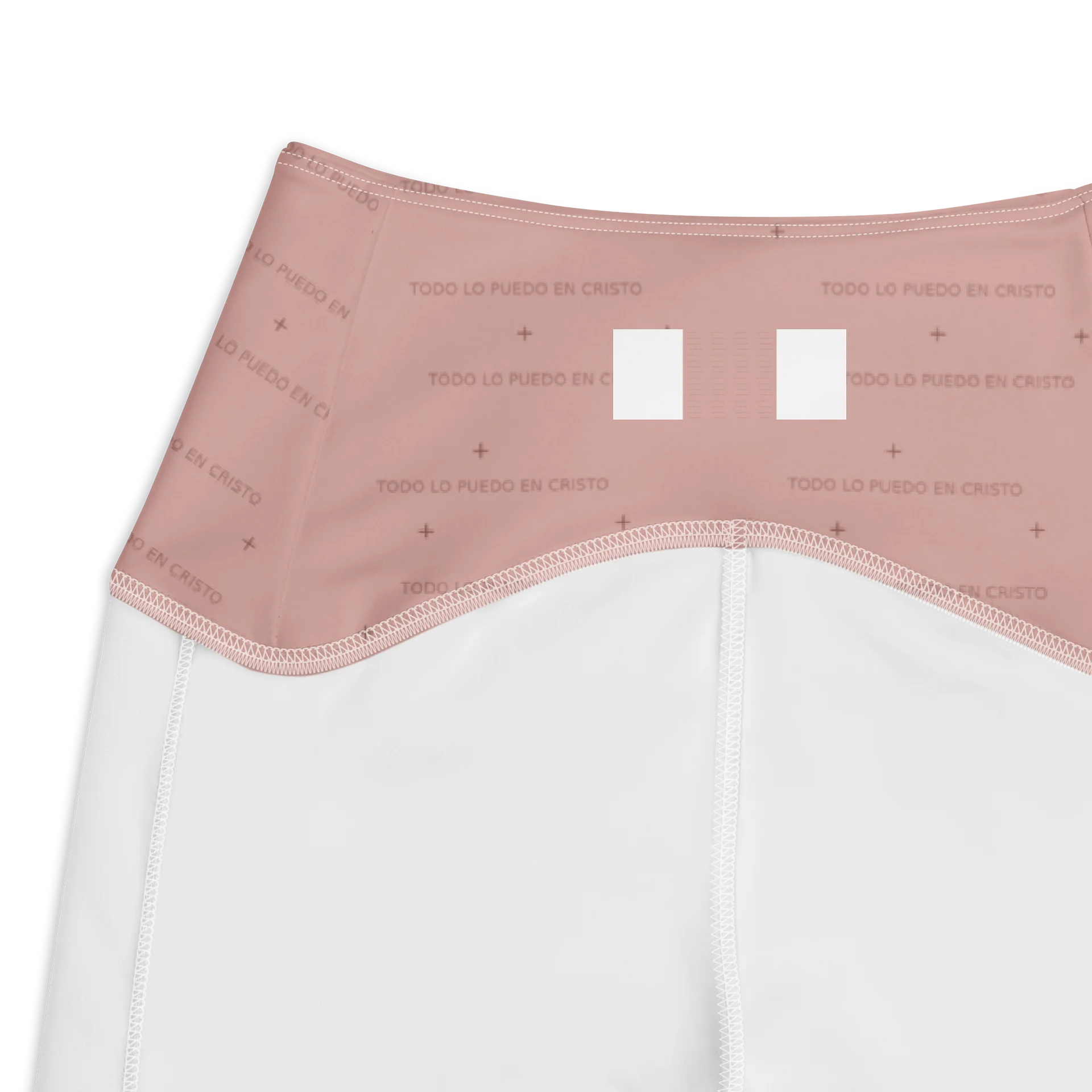Crossover Leggings with Pockets — Women Who Lift (Blush Pink) product image (3)
