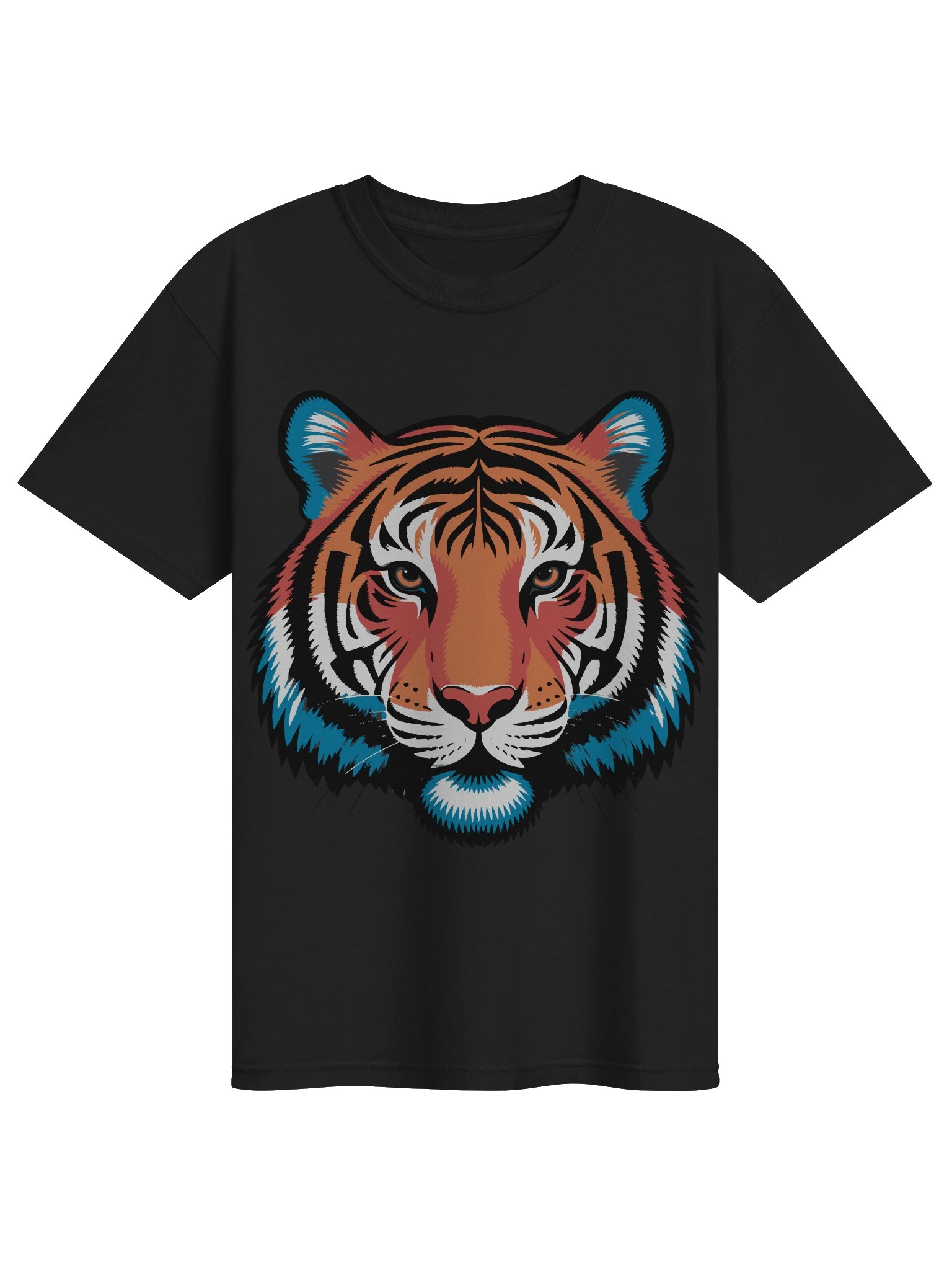 Bold Tiger Face Graphic T-Shirt | Fierce Wild Cat Tee for Men & Women product image (9)