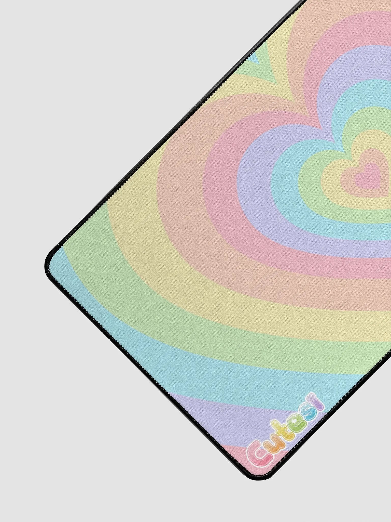 Cutesi Rainbow Heart Large Desk Mat product image (3)