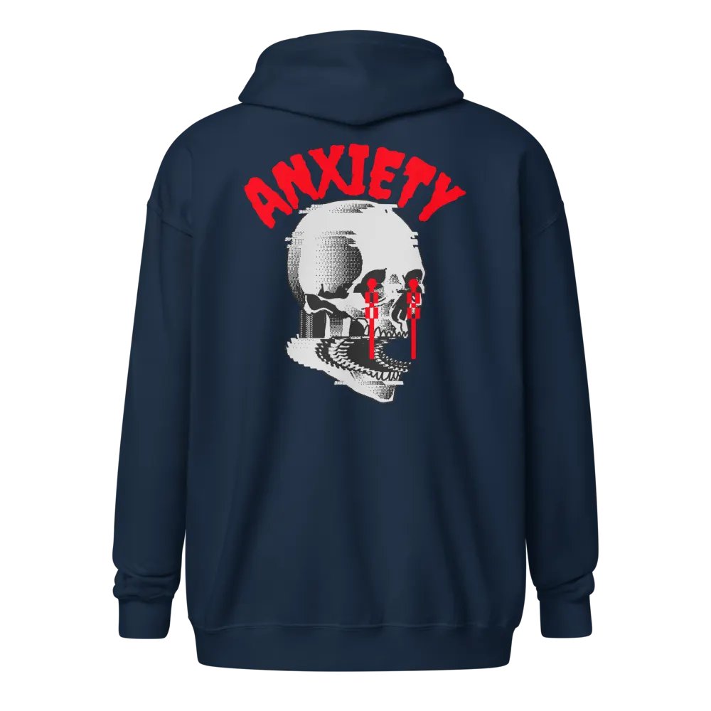 (2 sided) Anxiety zip hoodie product image (8)