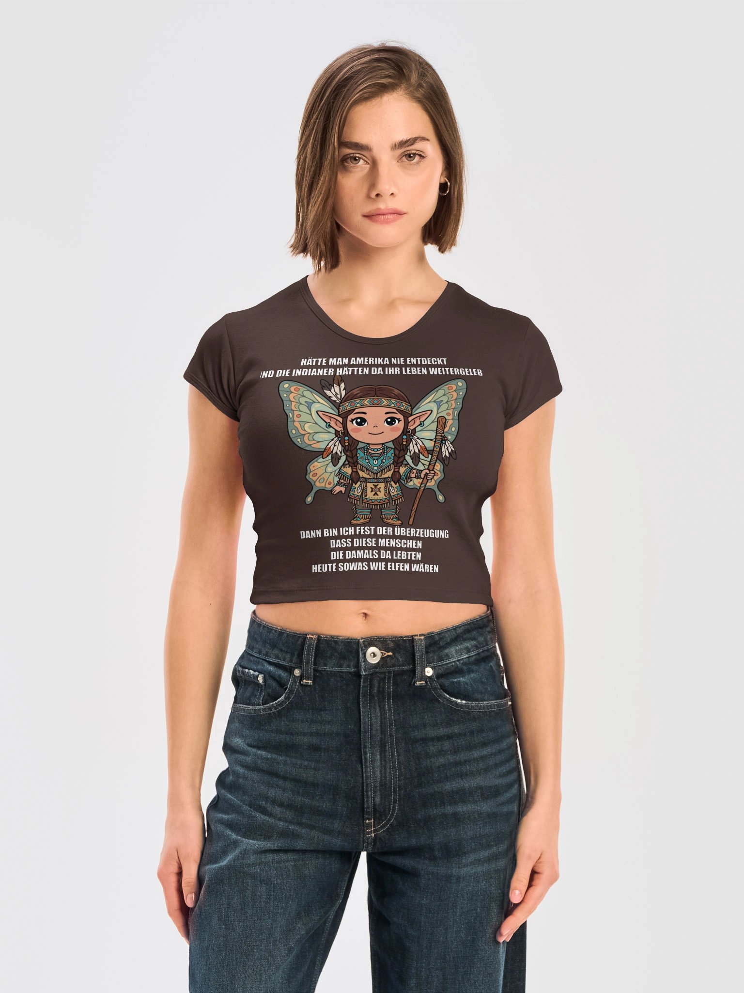 LA Apparel Womens Ribbed Baby Tee Crop Top product image (2)