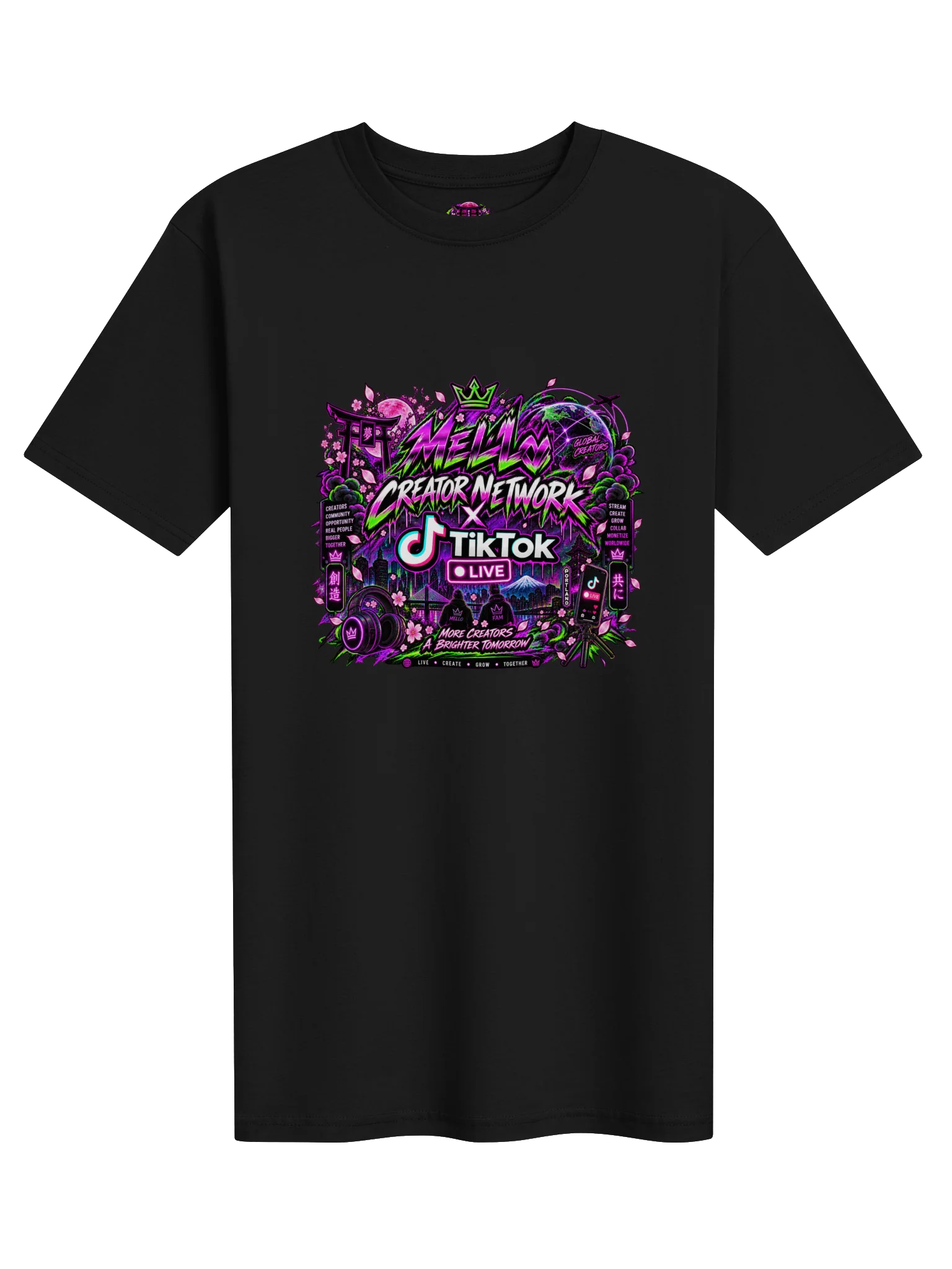 “Mello Creator Network x TikTok LIVE — Global Creators T-Shirt product image (4)