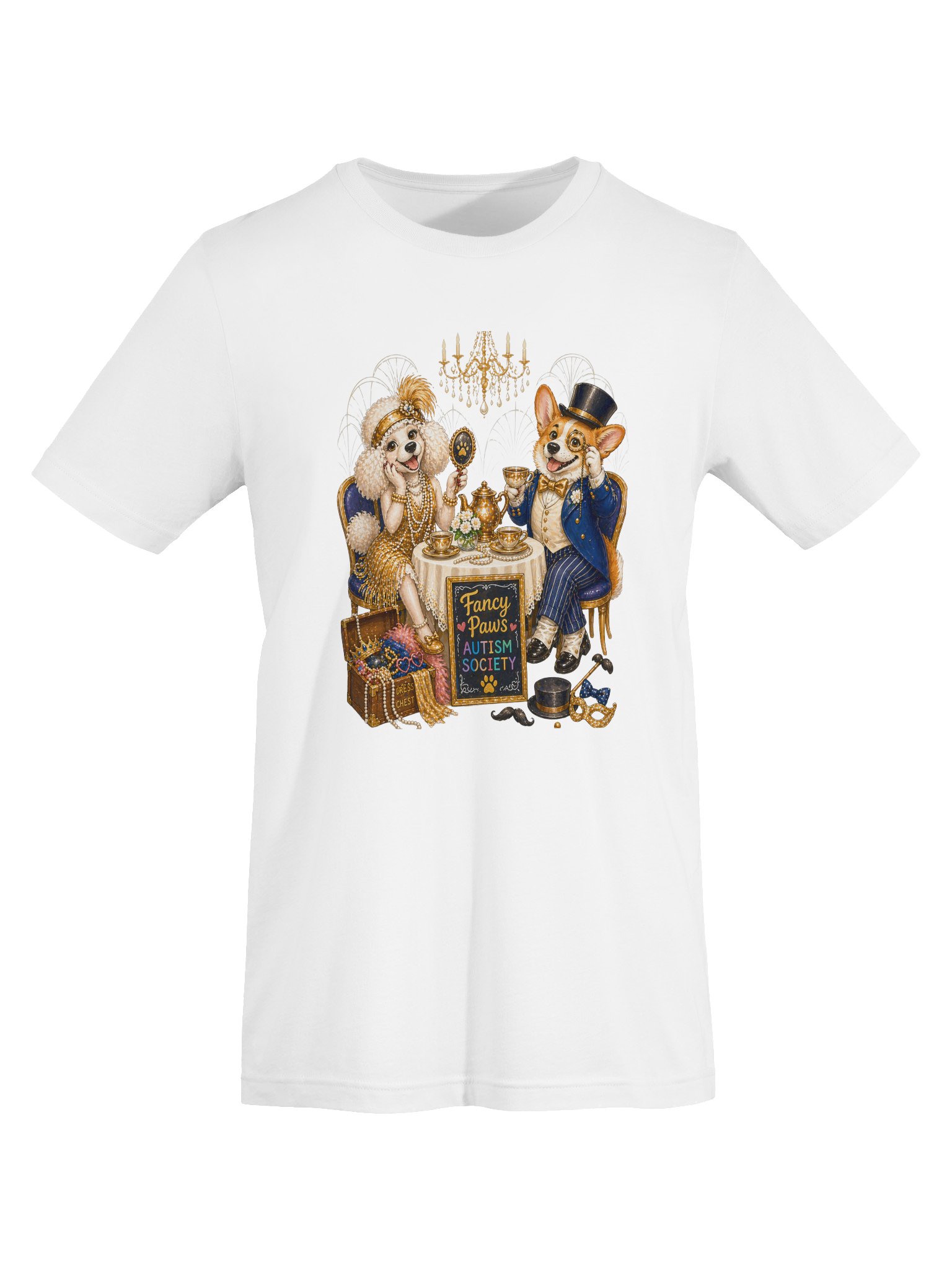 Fancy Paws Autism Society Tee – Blue & Gold Edition product image (7)