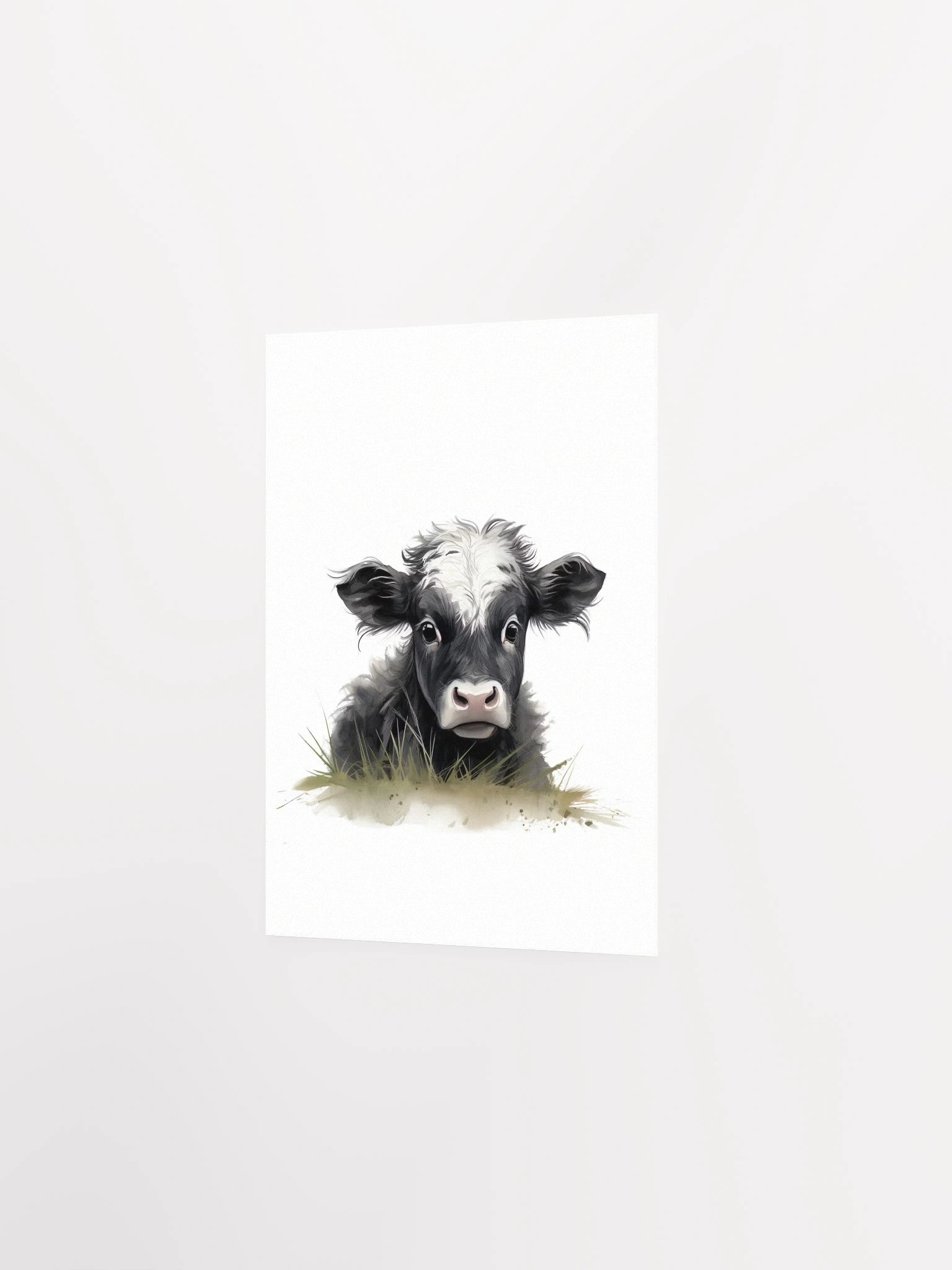 Watercolor Cute Cow, Farm Theme Print product image (4)