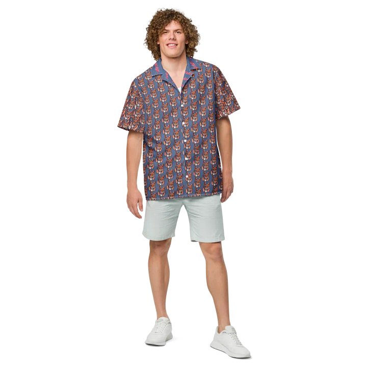 Mullet Fox All Over Print Hawaiian Tee - July 4th product image (2)
