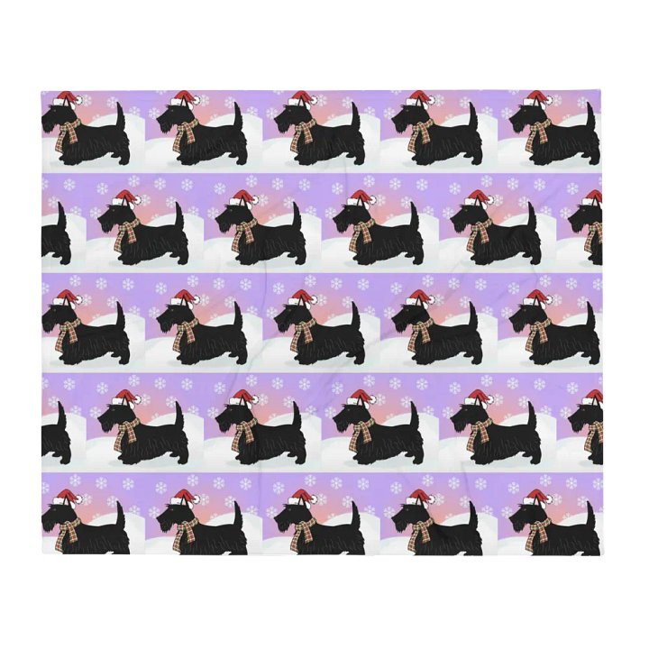 Winter Holiday Scottie Blanket product image (2)