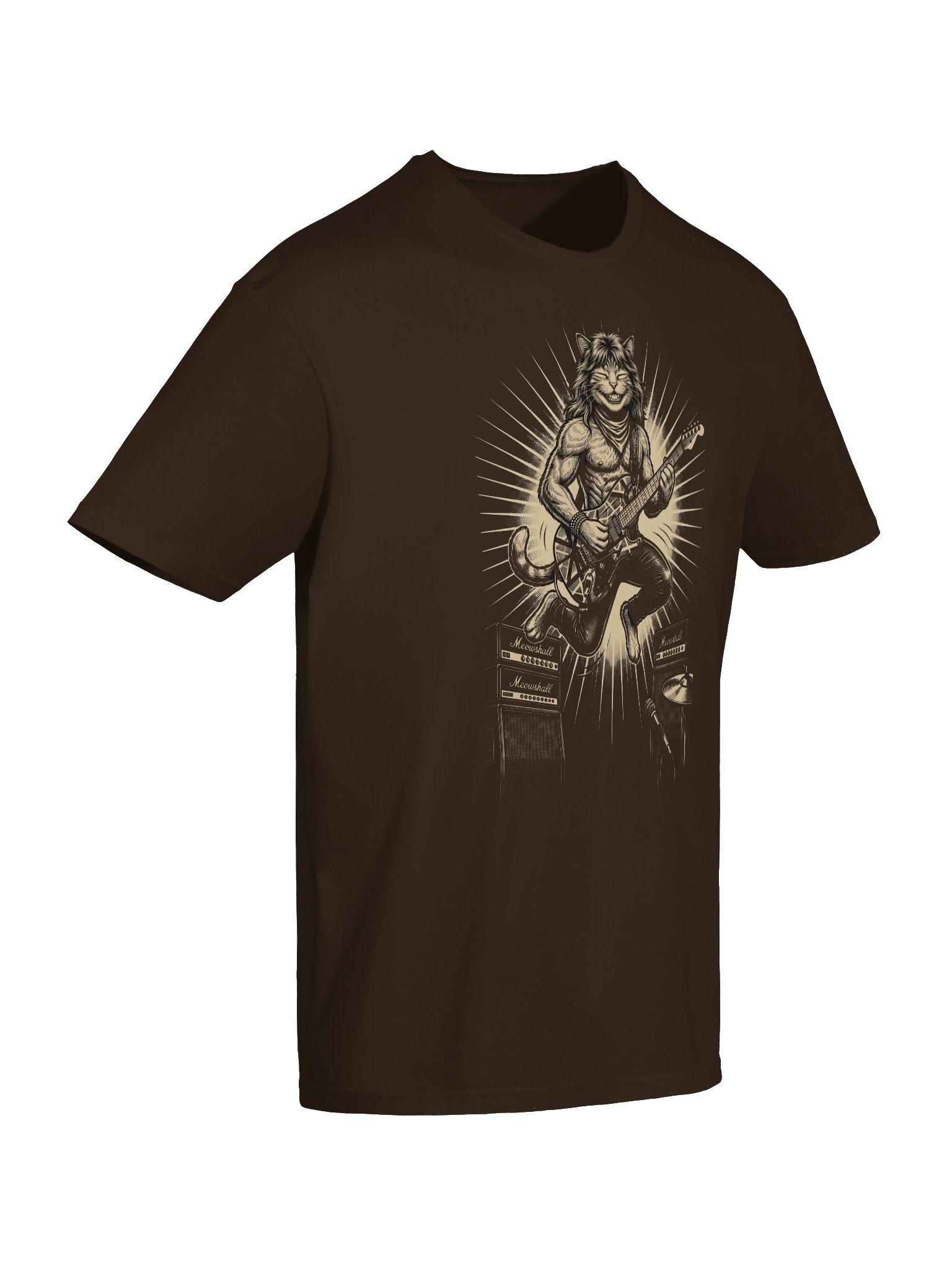 Eddie Fang Halen Cat Guitar T-Shirt | Funny Rock Music Guitar Tee product image (7)