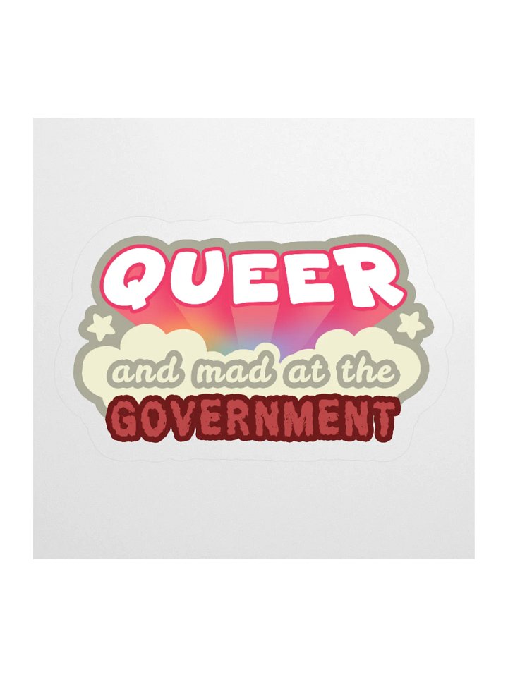 Queer and mad at the Government Sticker product image (1)