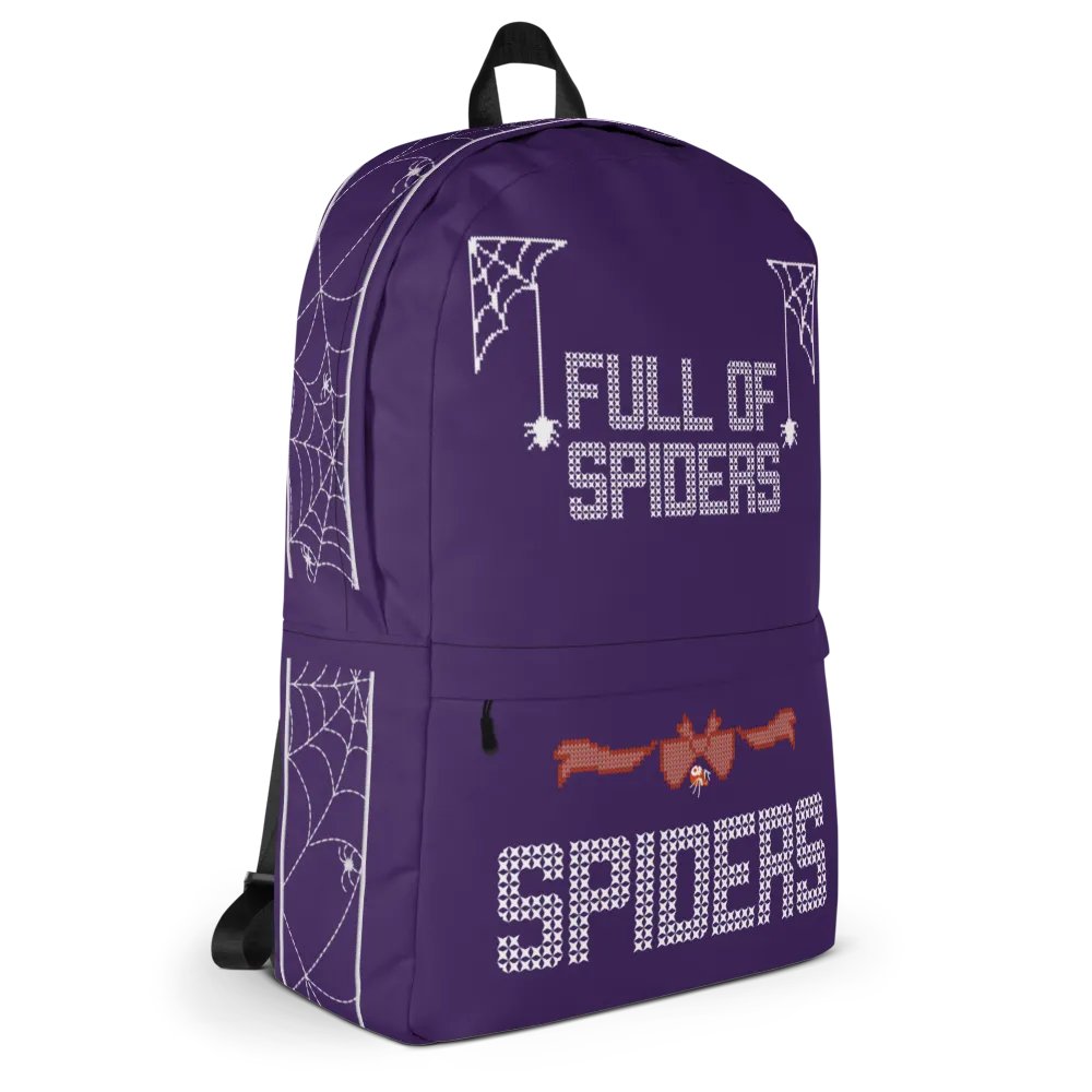Full of Spiders purple backpack product image (2)