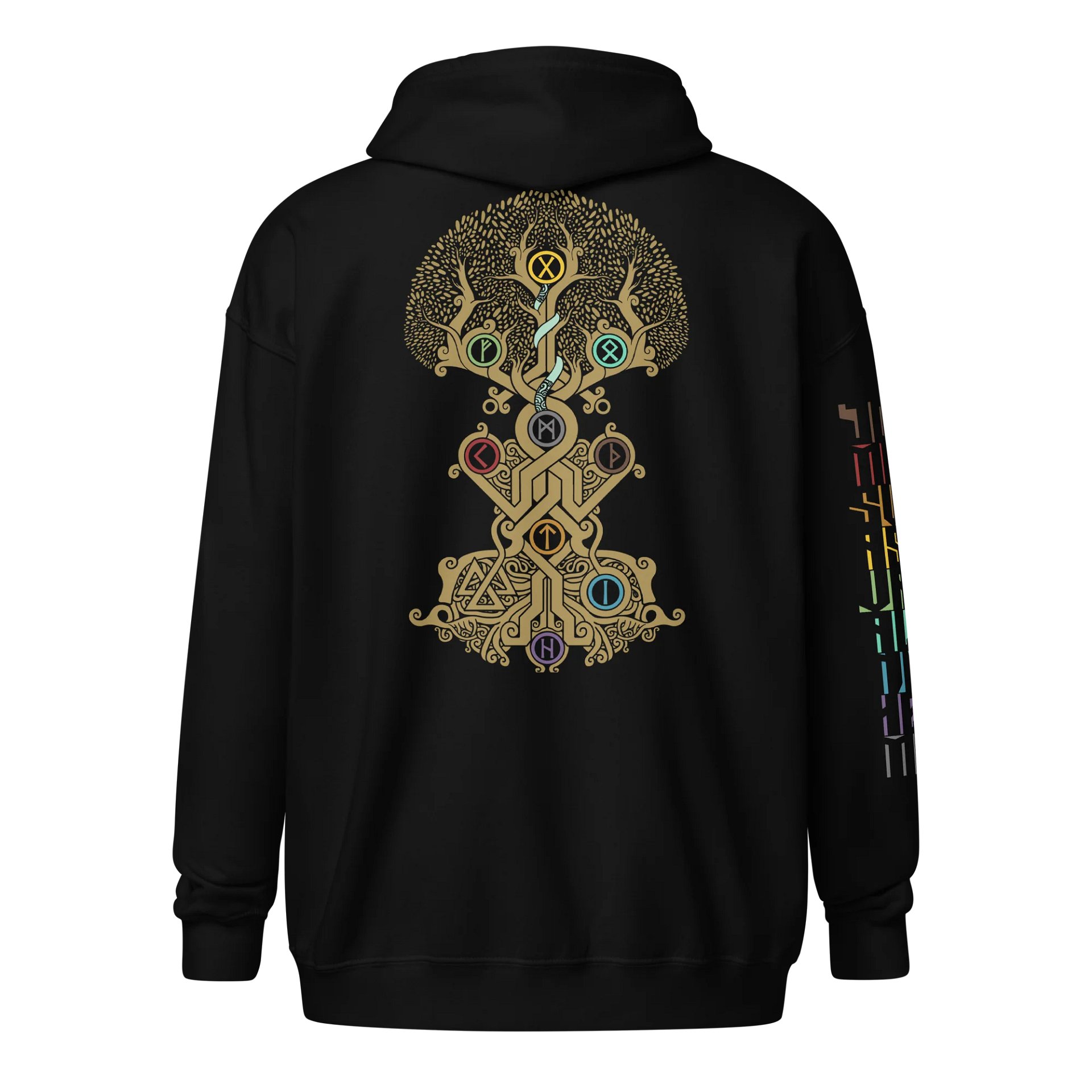 YGGY x BIFROST BIND RUNE 3X PRINT UNISEX ZIP HOODIE product image (2)
