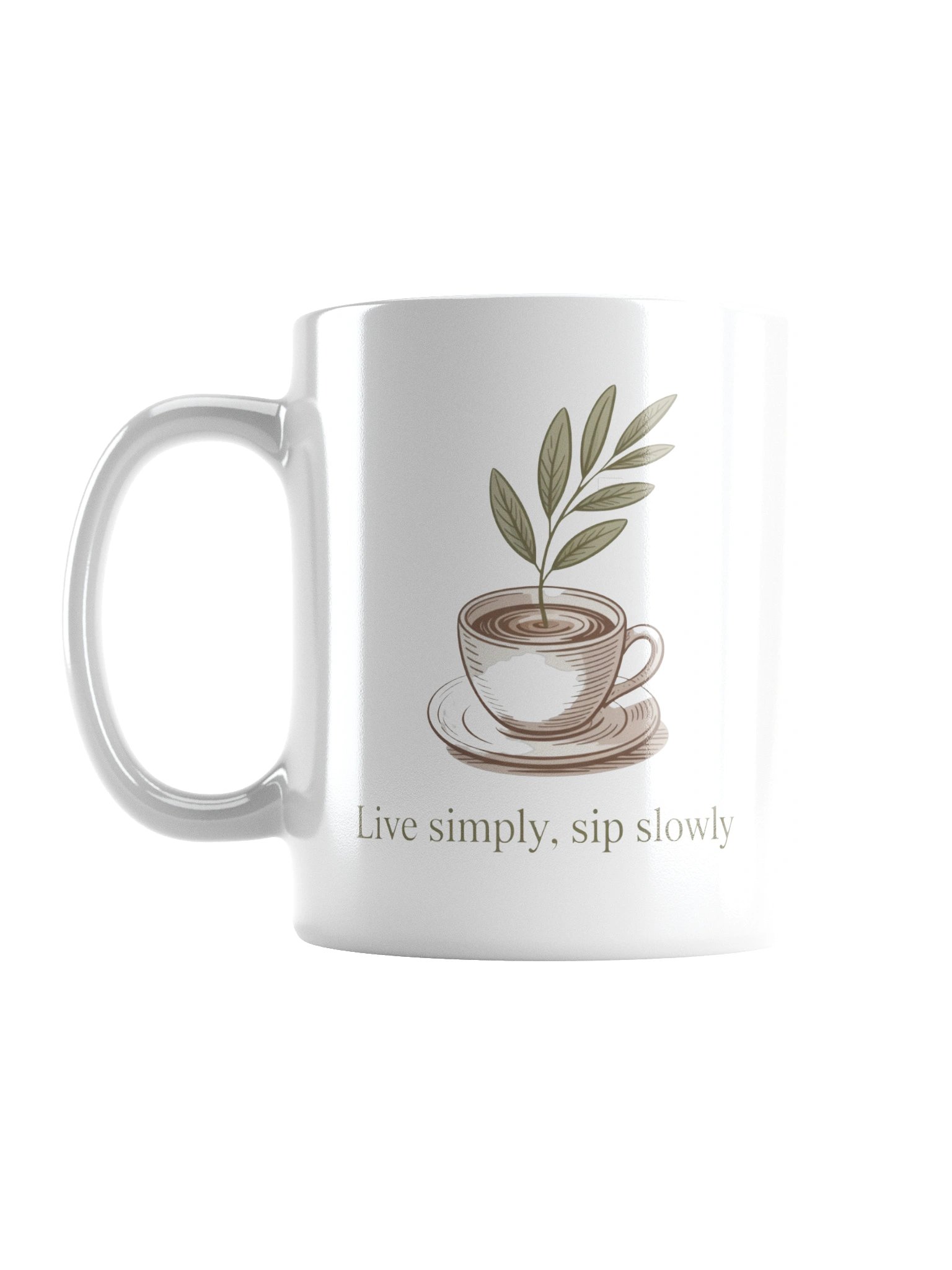 Live Simply Sip Slowly Coffee Mug – Calm Morning Design product image (1)